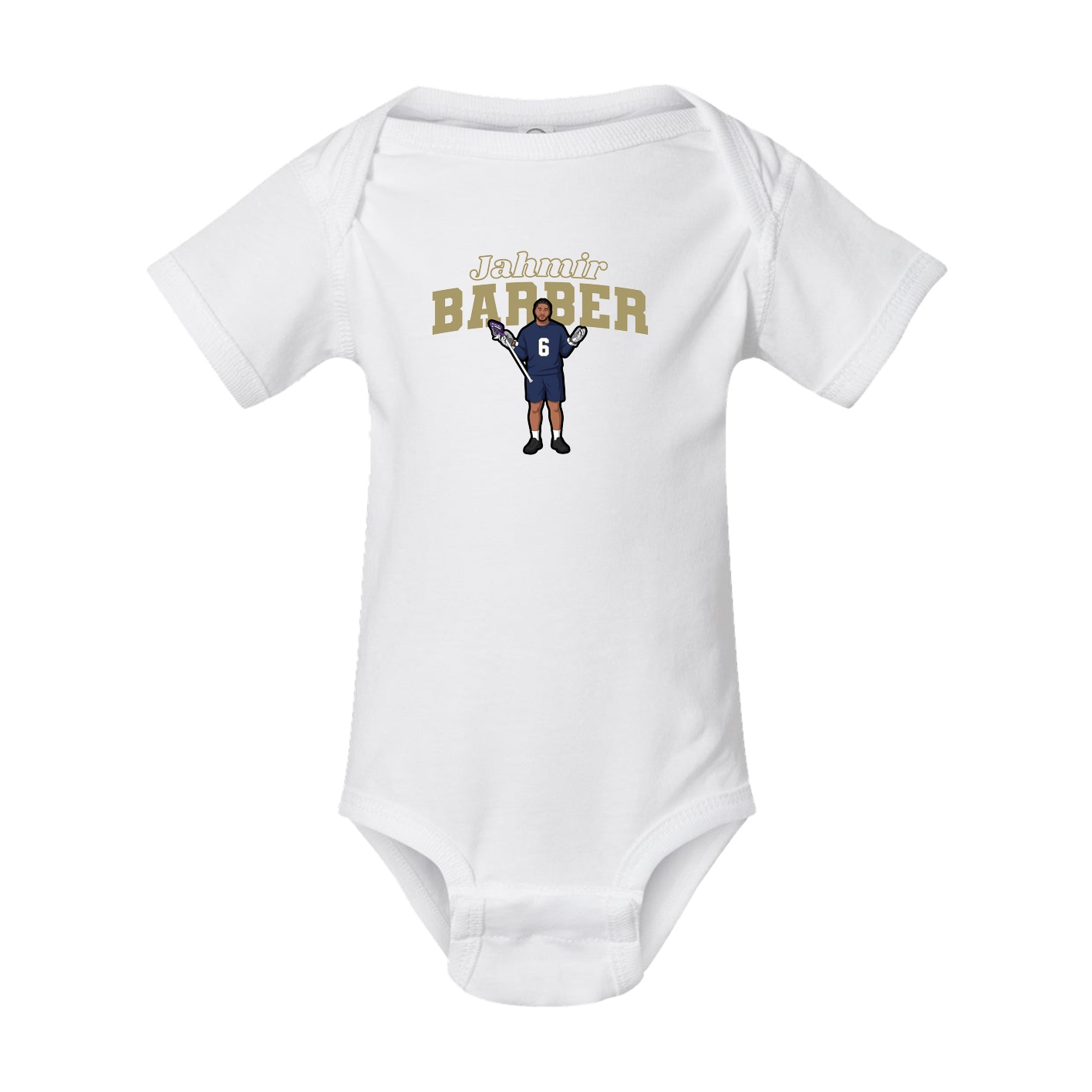 Baby Onesie — Name Arch in White