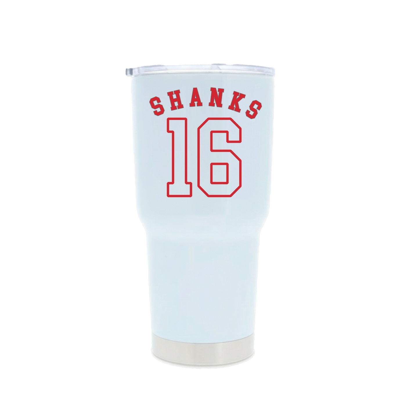 30oz Stainless Steel Tumbler — Shirsey Arch in White