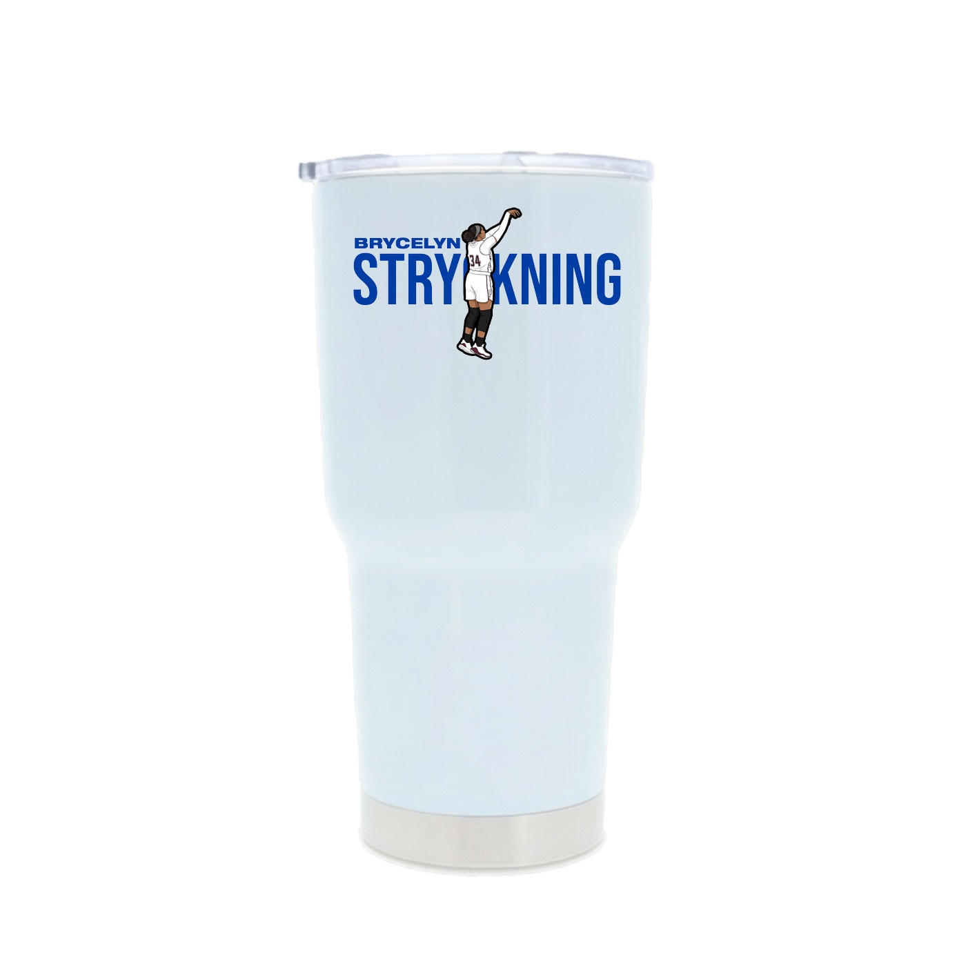 30oz Stainless Steel Tumbler — Player Name in White