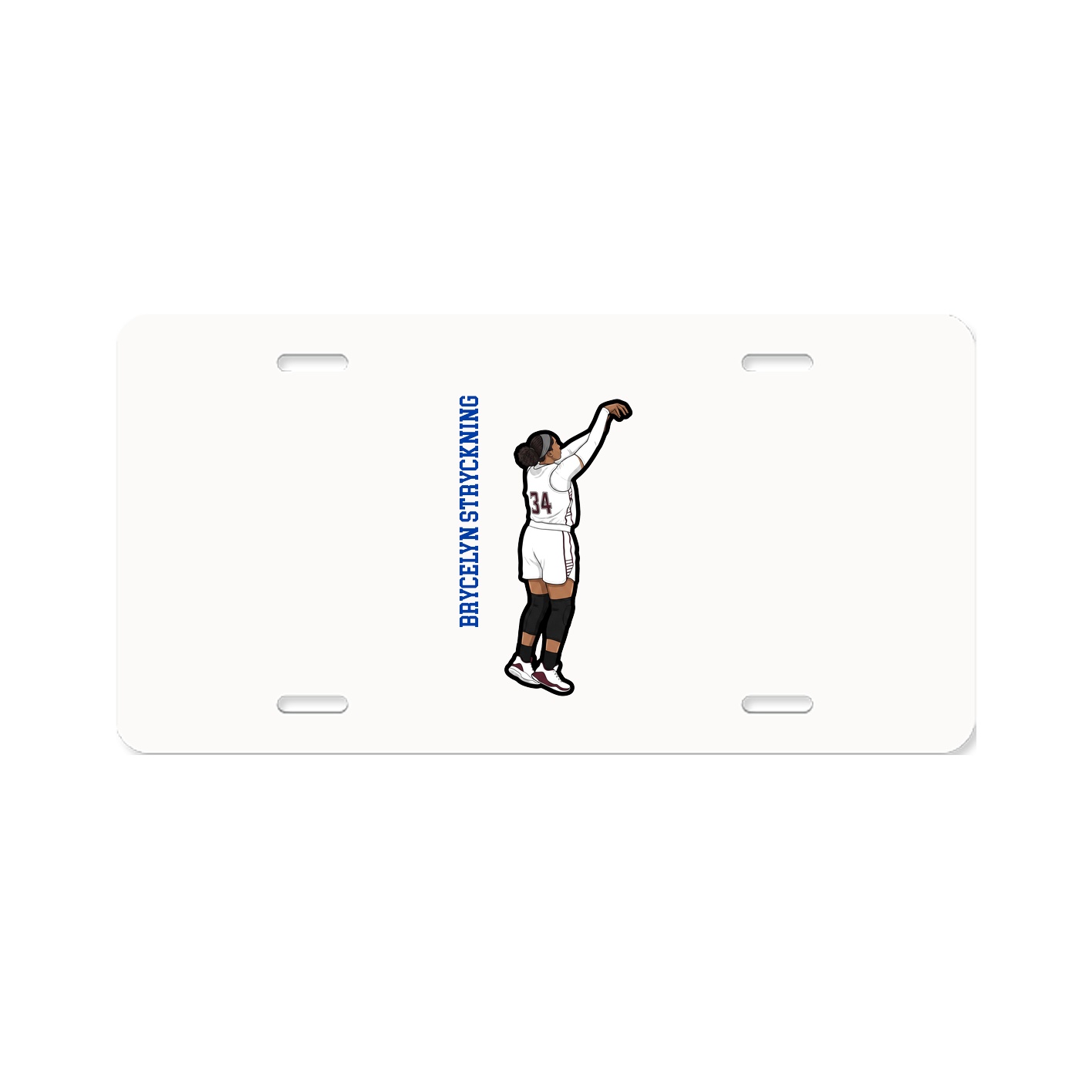 License Plate — Name Vertical in Classic