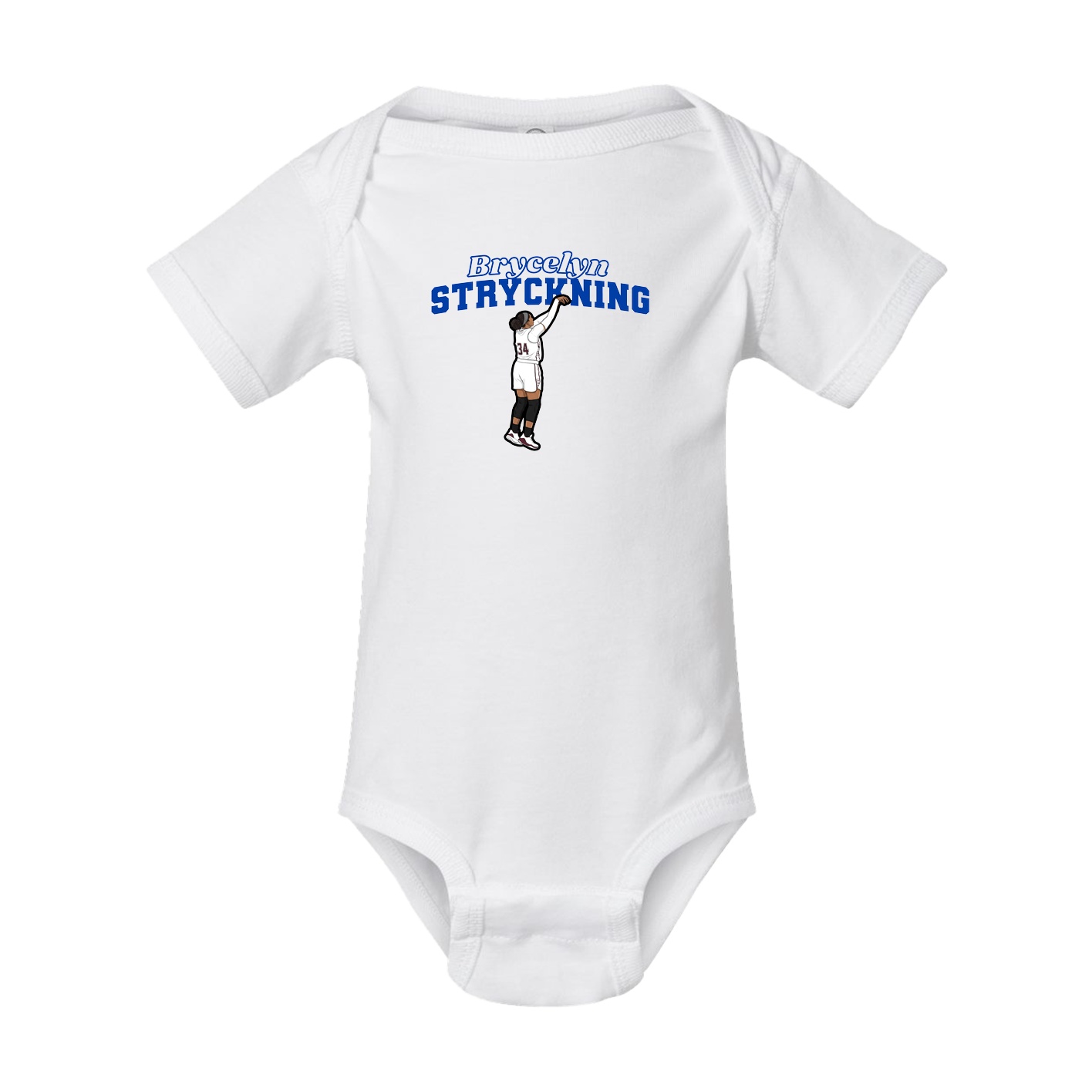 Baby Onesie — Name Arch in White