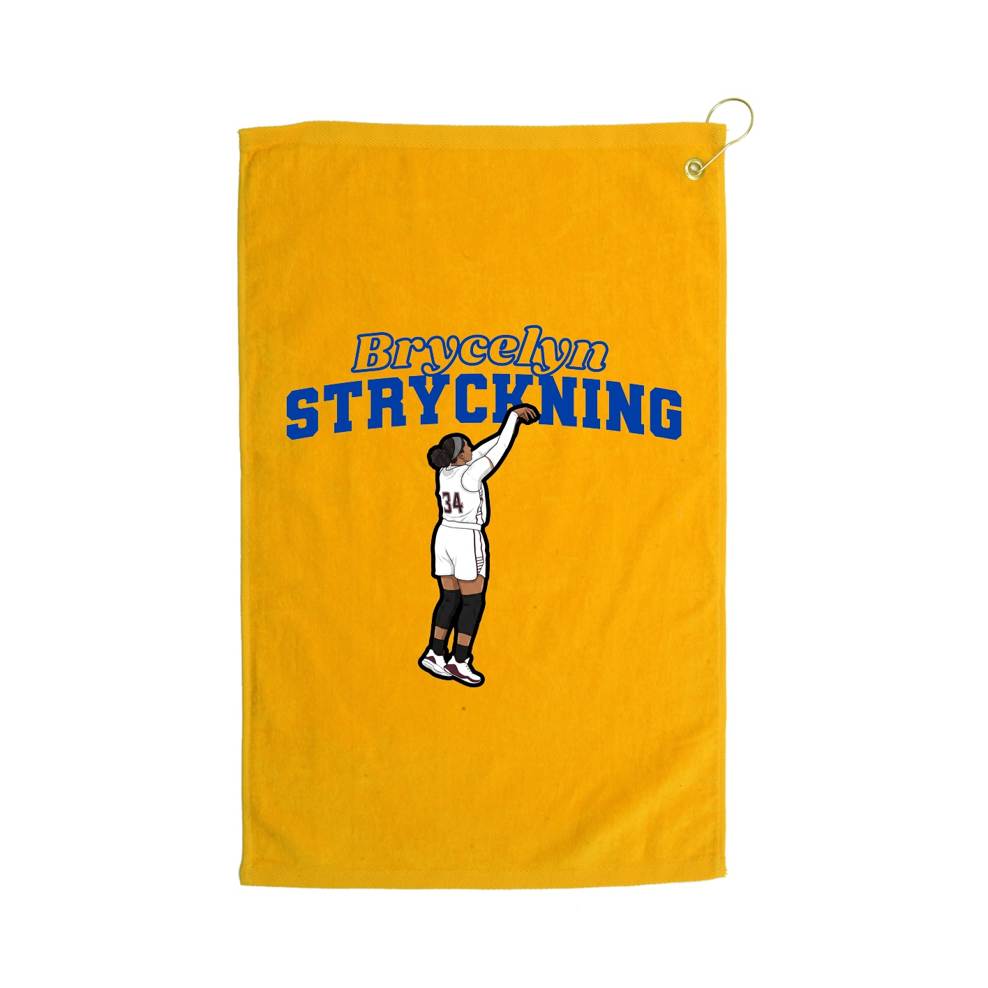 Golf Towel — Name Arch in Gold