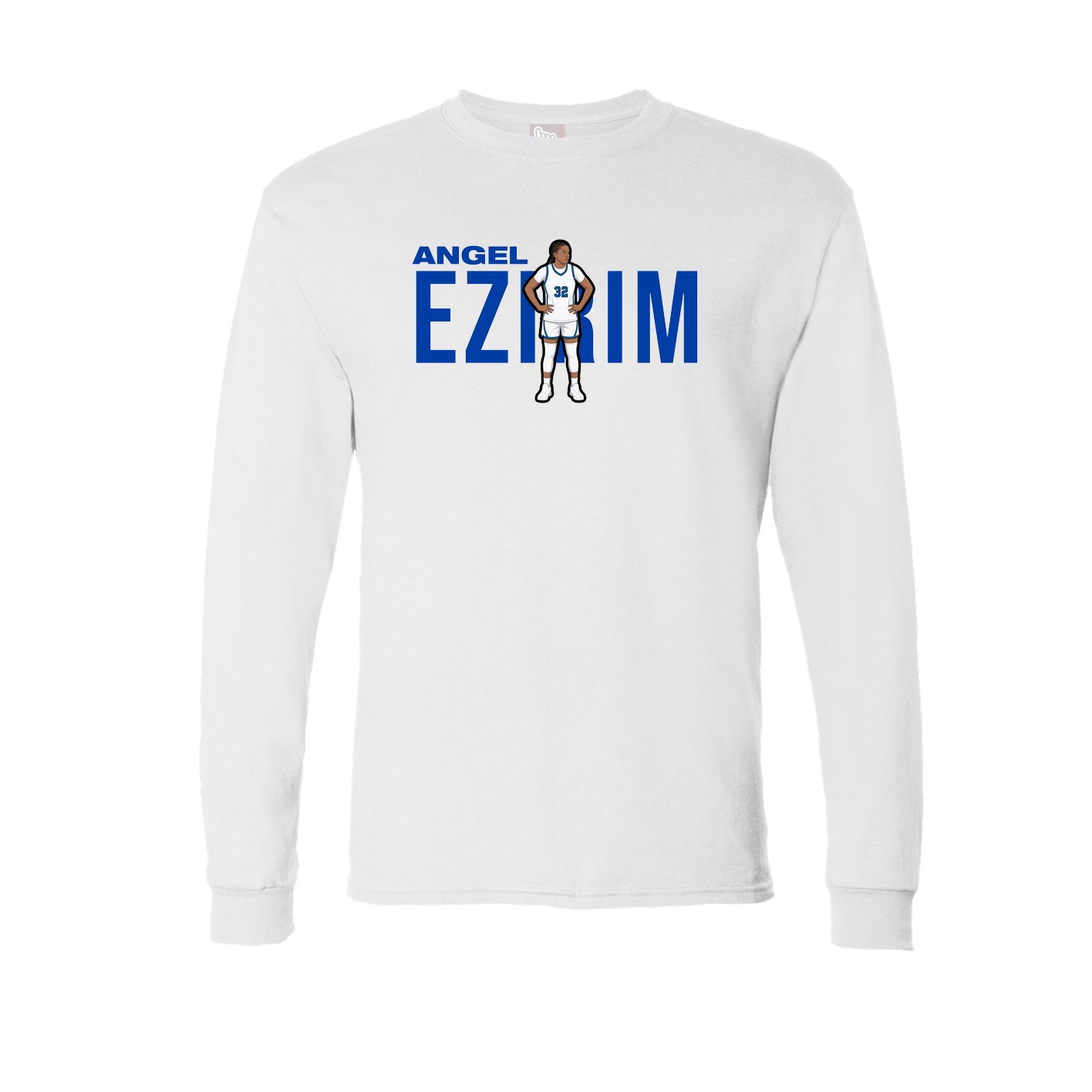 Long Sleeve Tee — Player Name in White