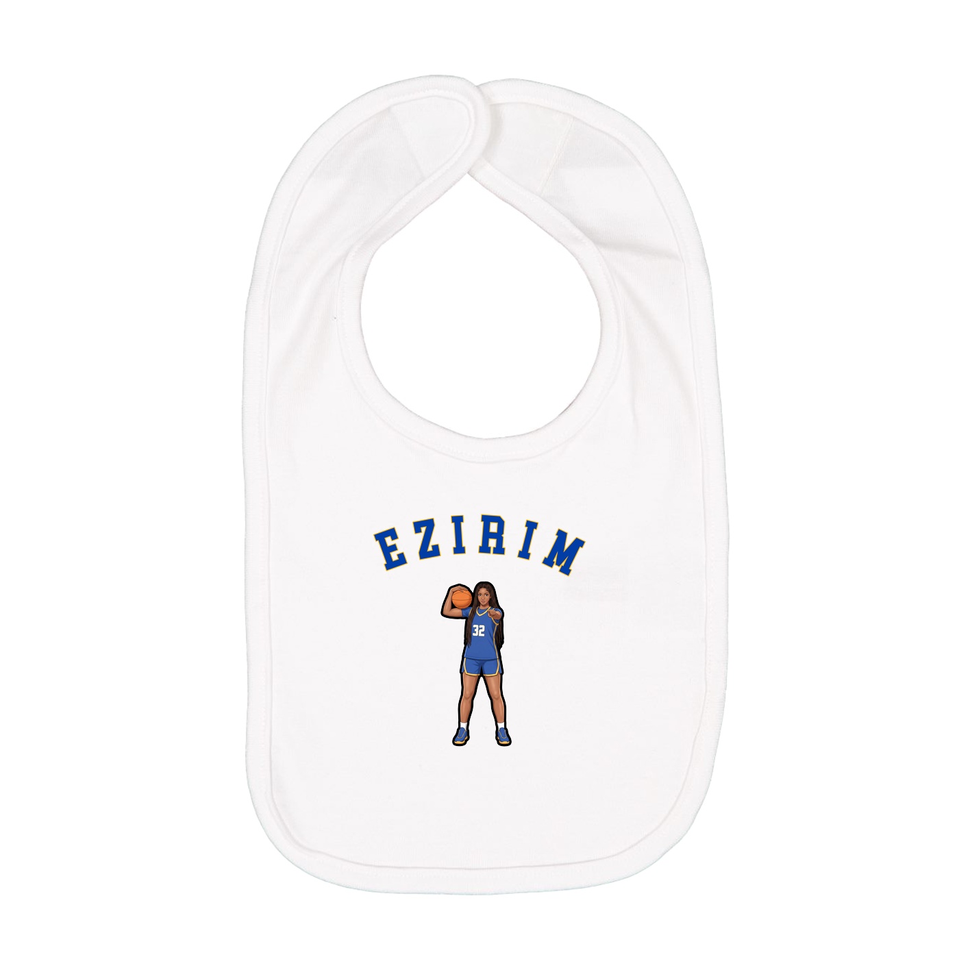Infant Bib — Shirsey Arch in White