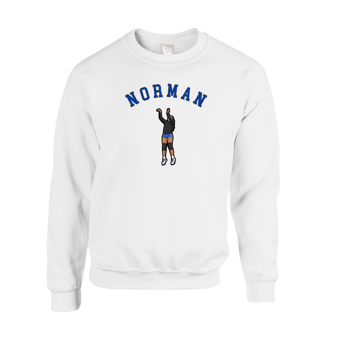 Fleece Crew — Shirsey Arch in White