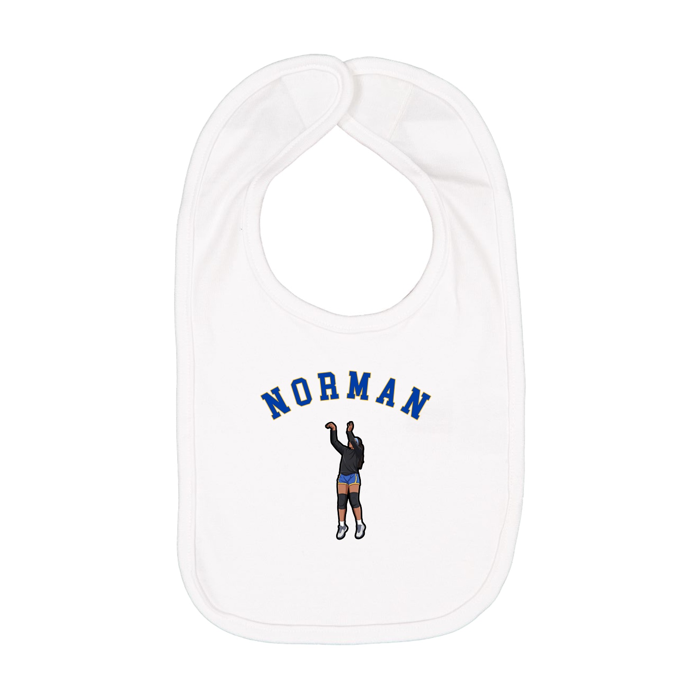 Infant Bib — Shirsey Arch in White