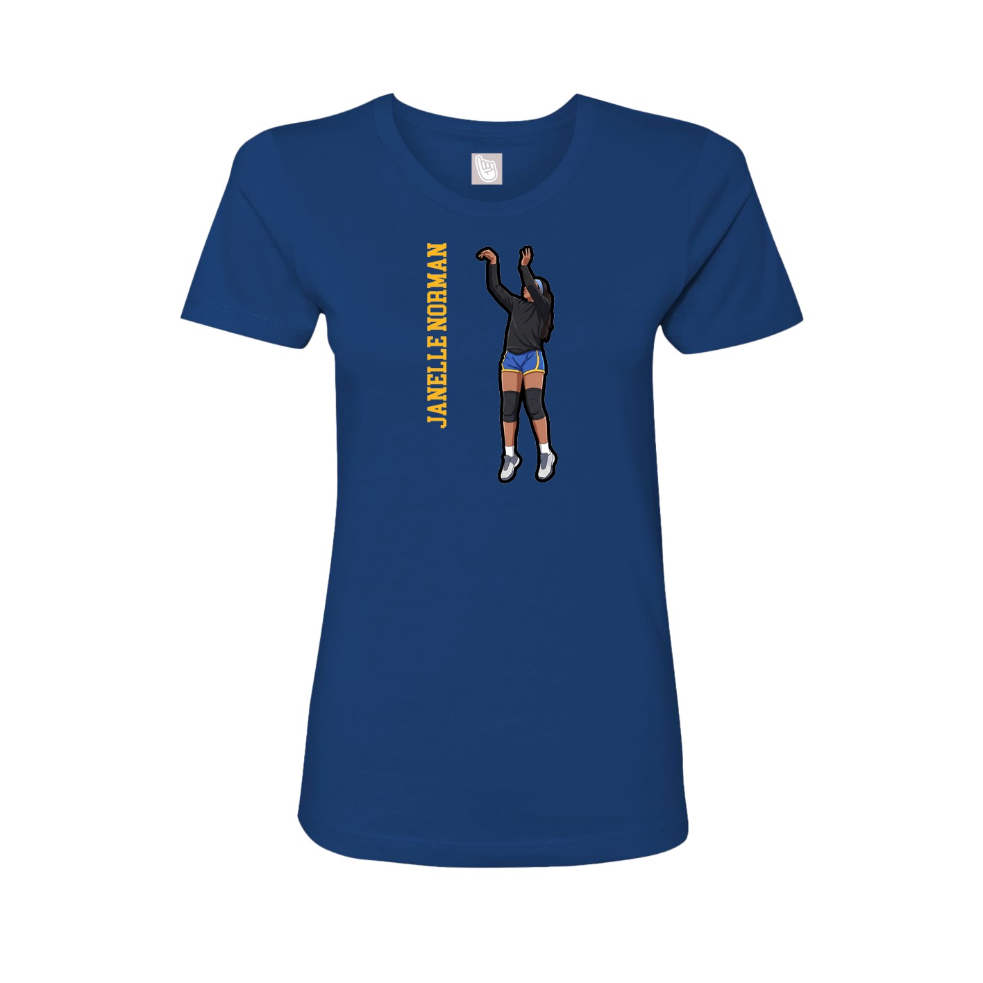 Womens Tee — Name Vertical in Royal
