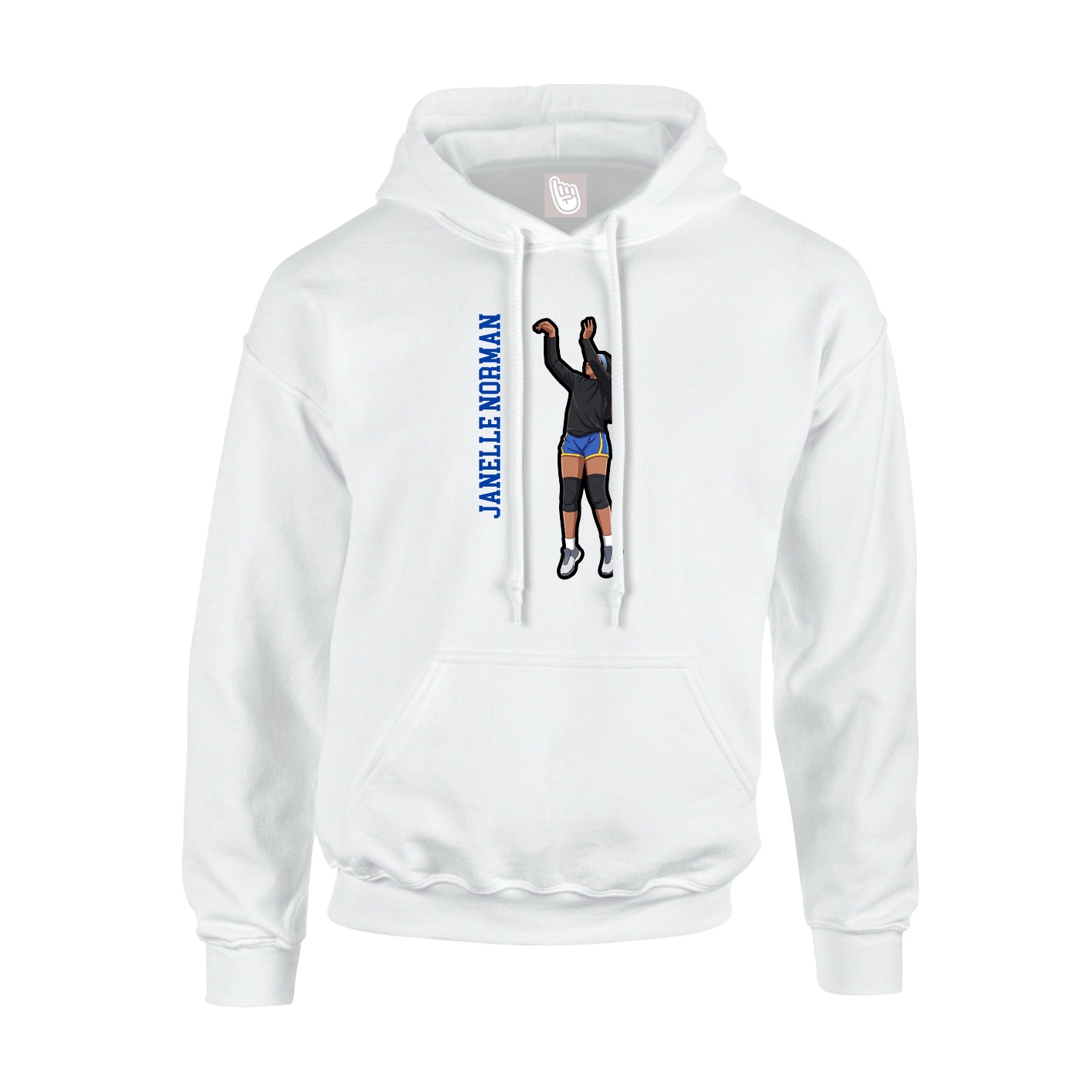 Hoodie — Name Vertical in White