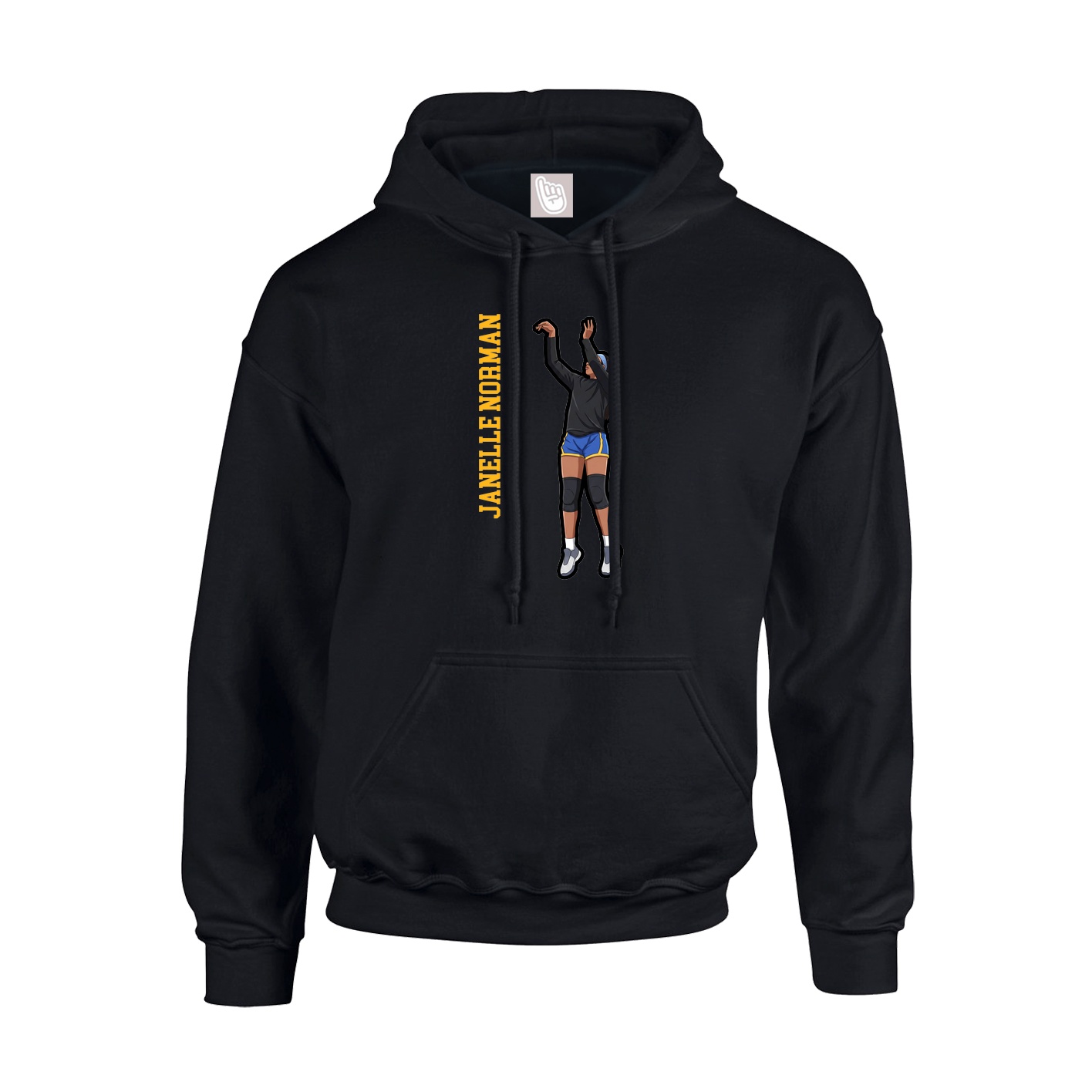 Youth Hoodie — Name Vertical in Black