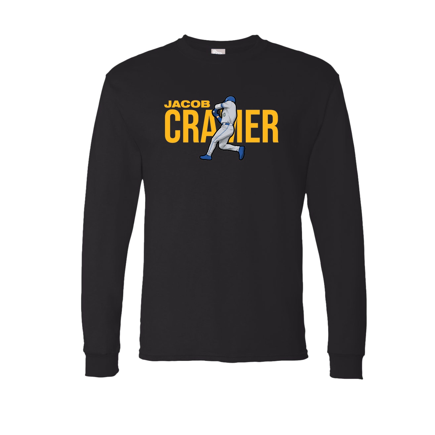 Long Sleeve Tee — Player Name in Black