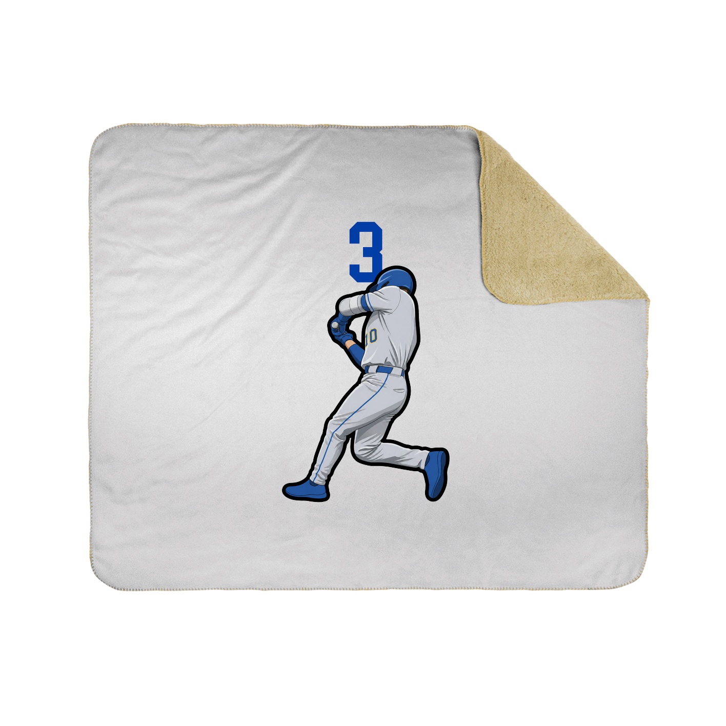 Throw Blanket — Number Top in White