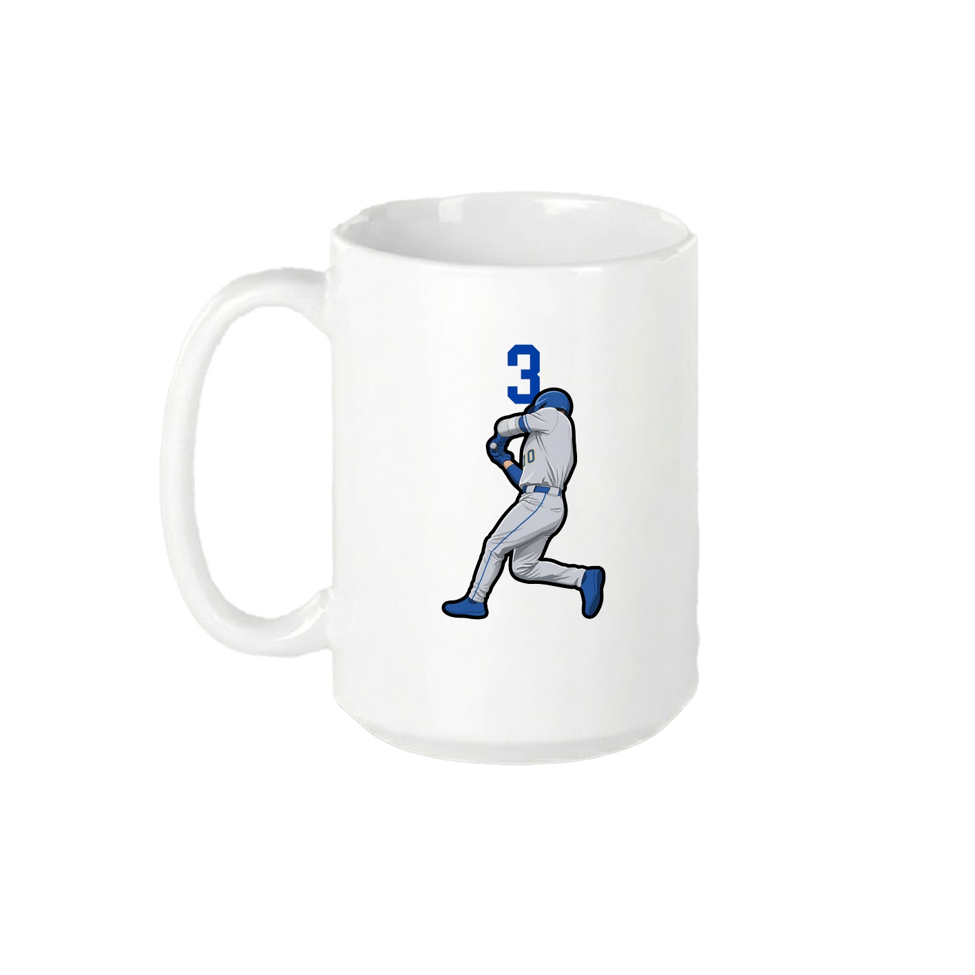 15oz Coffee Mug — Number Top in White