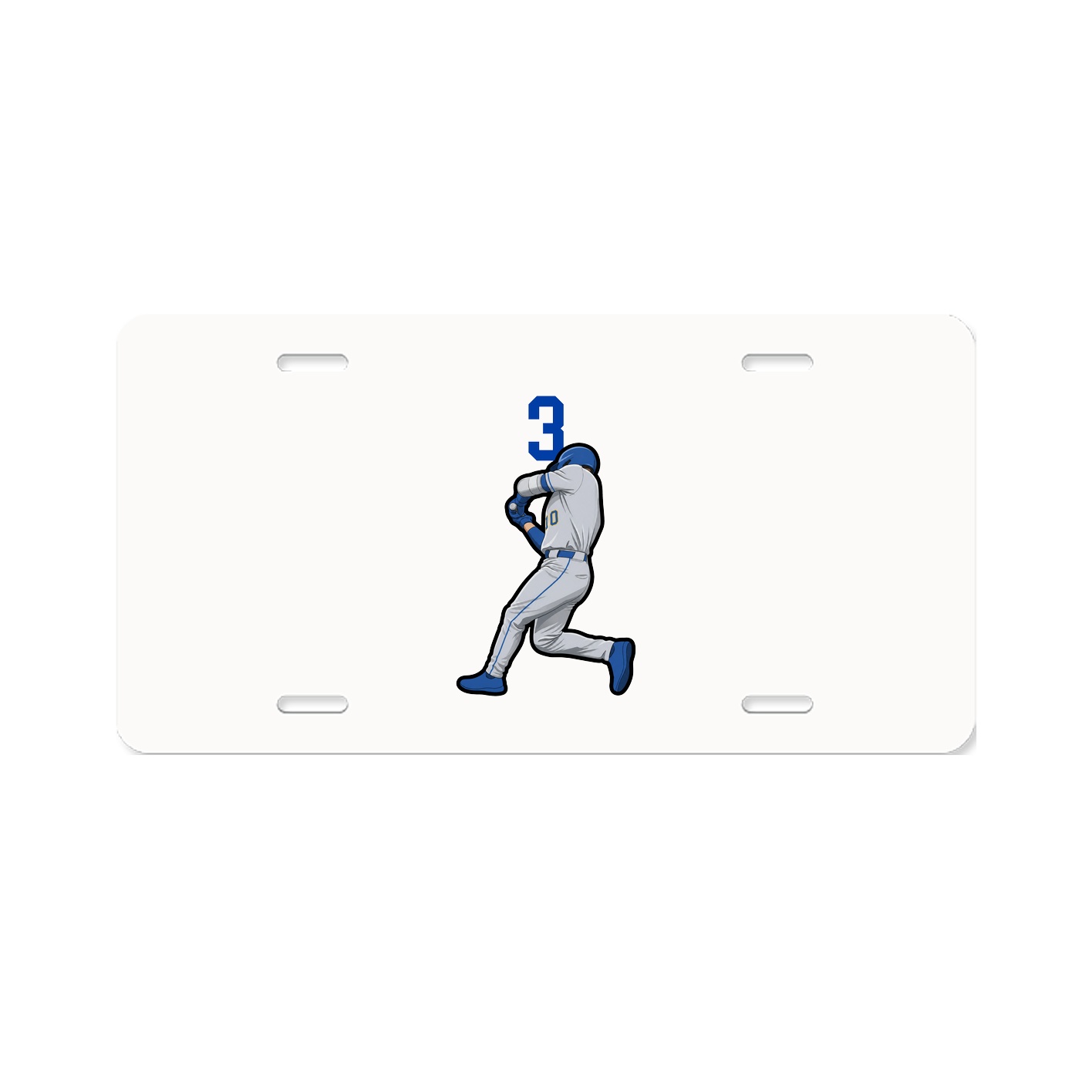 License Plate — Number Top in Classic