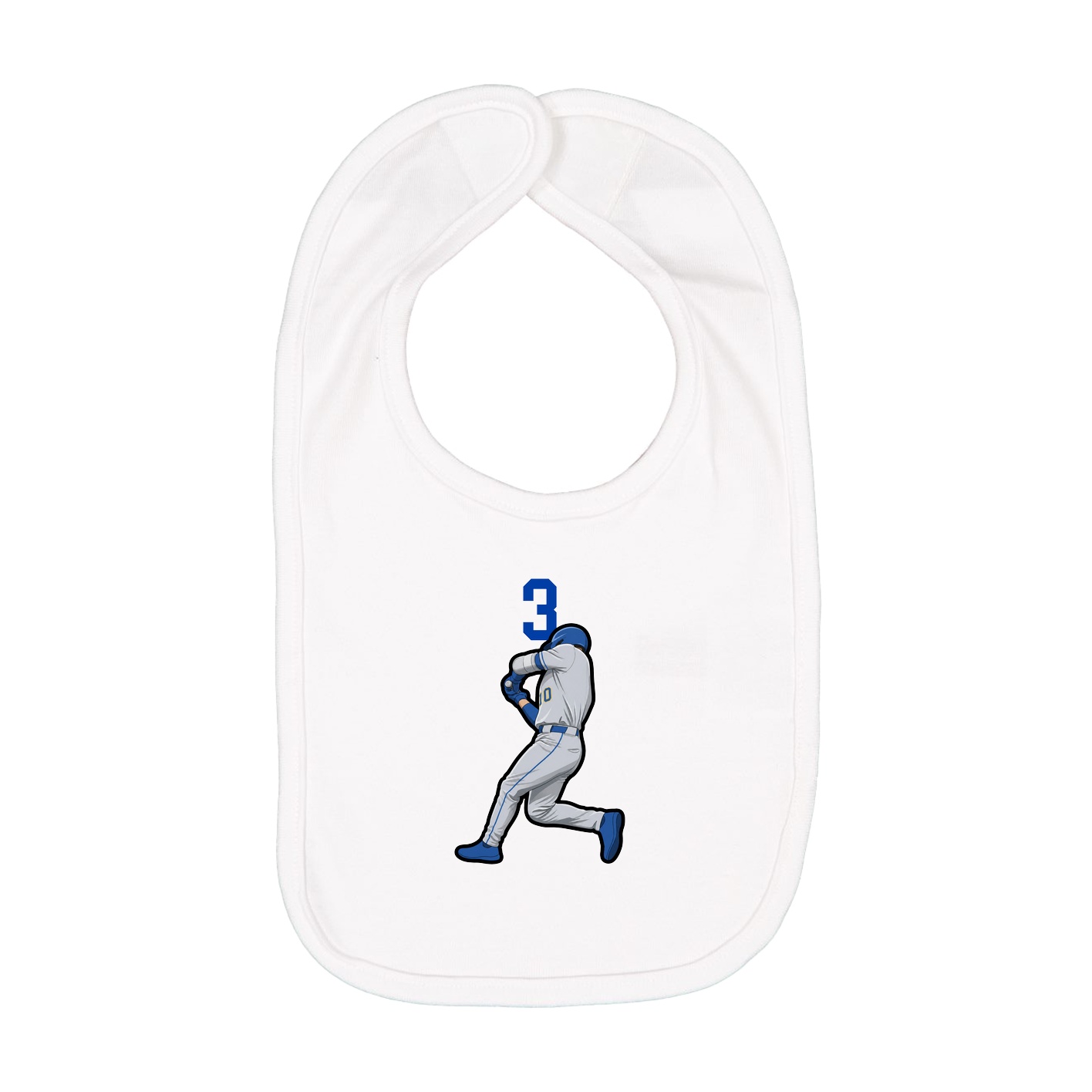 Infant Bib — Number Top in White