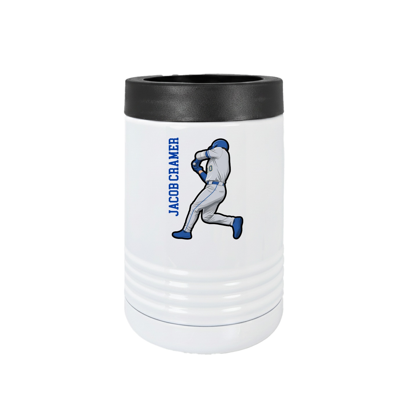 Beverage Holder — Name Vertical in White