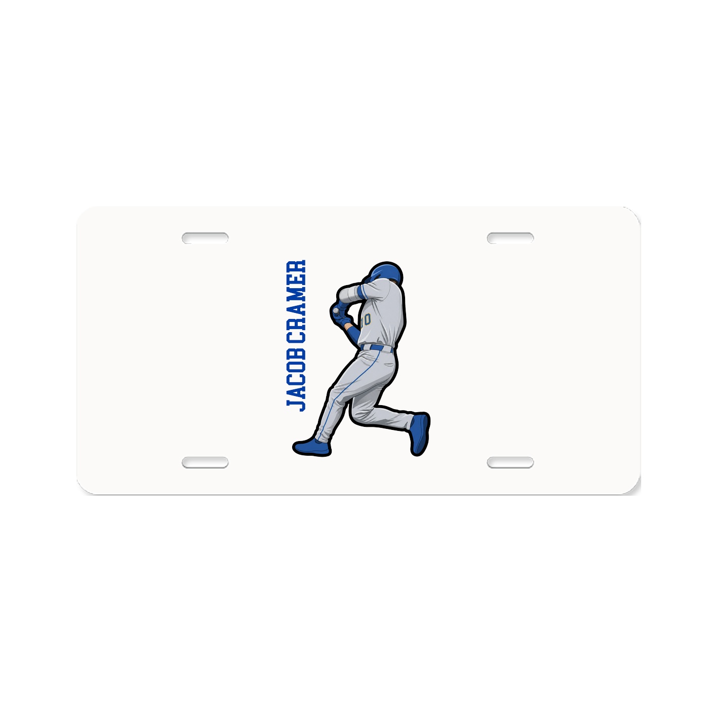 License Plate — Name Vertical in Classic