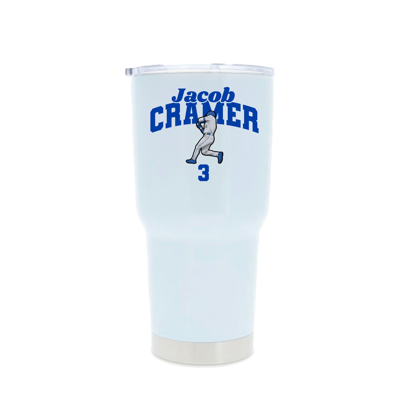 30oz Stainless Steel Tumbler — Signature Arch in White