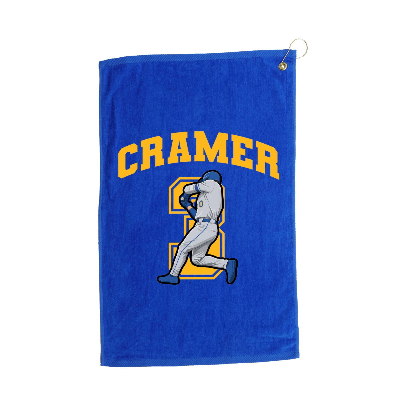 Golf Towel — Number in Royal