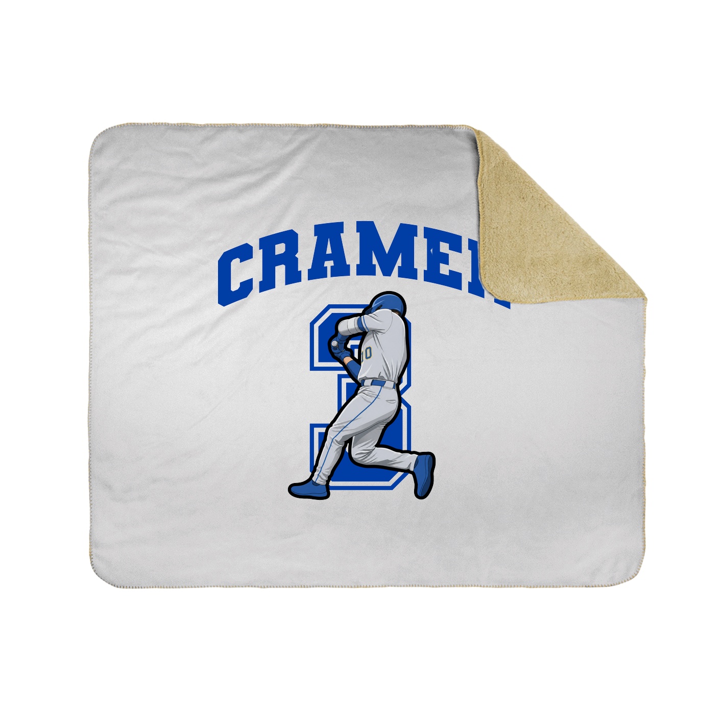 Throw Blanket — Number in White