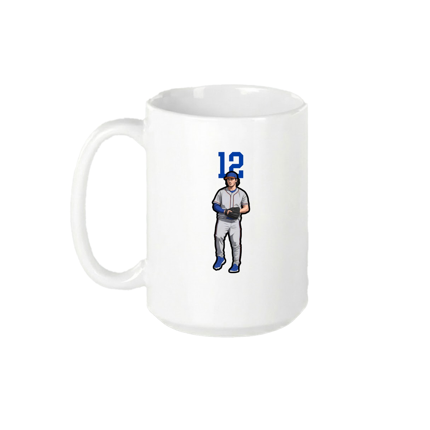 15oz Coffee Mug — Number Top in White