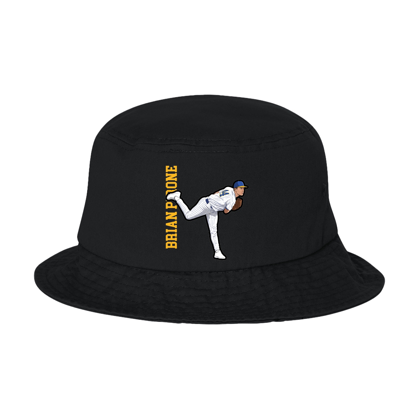 Bucket Cap — Name Vertical in Black