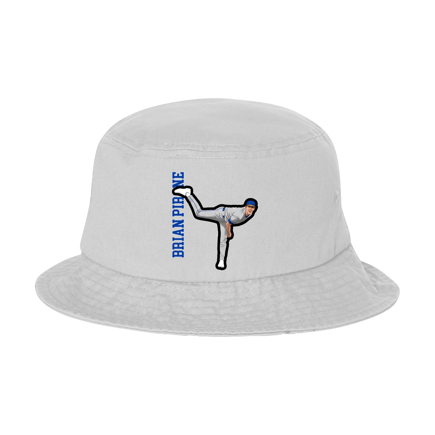 Bucket Cap — Name Vertical in White