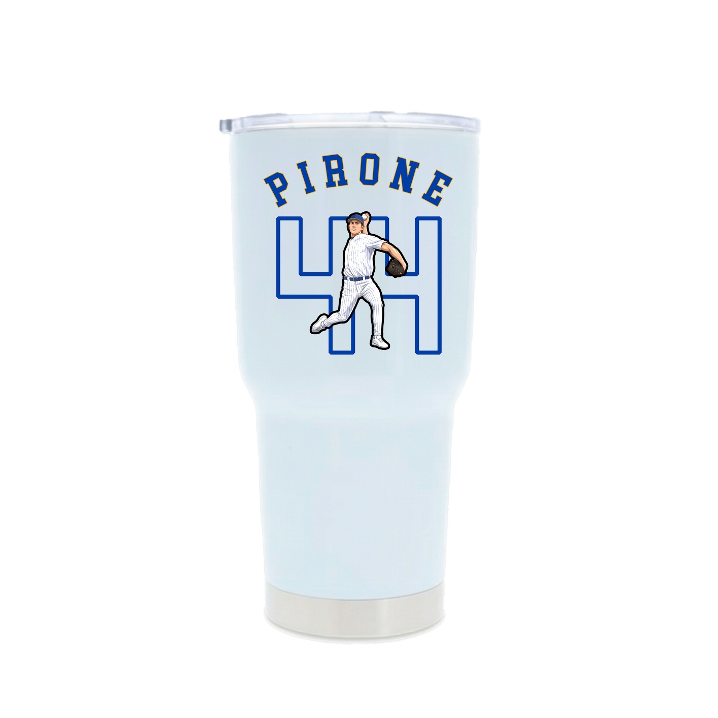 30oz Stainless Steel Tumbler — Shirsey Arch in White