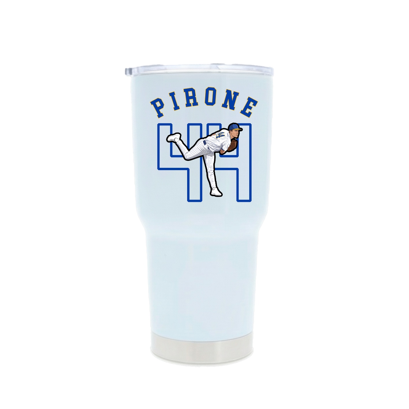 30oz Stainless Steel Tumbler — Shirsey Arch in White