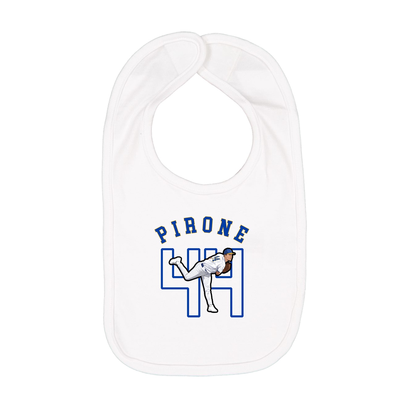 Infant Bib — Shirsey Arch in White