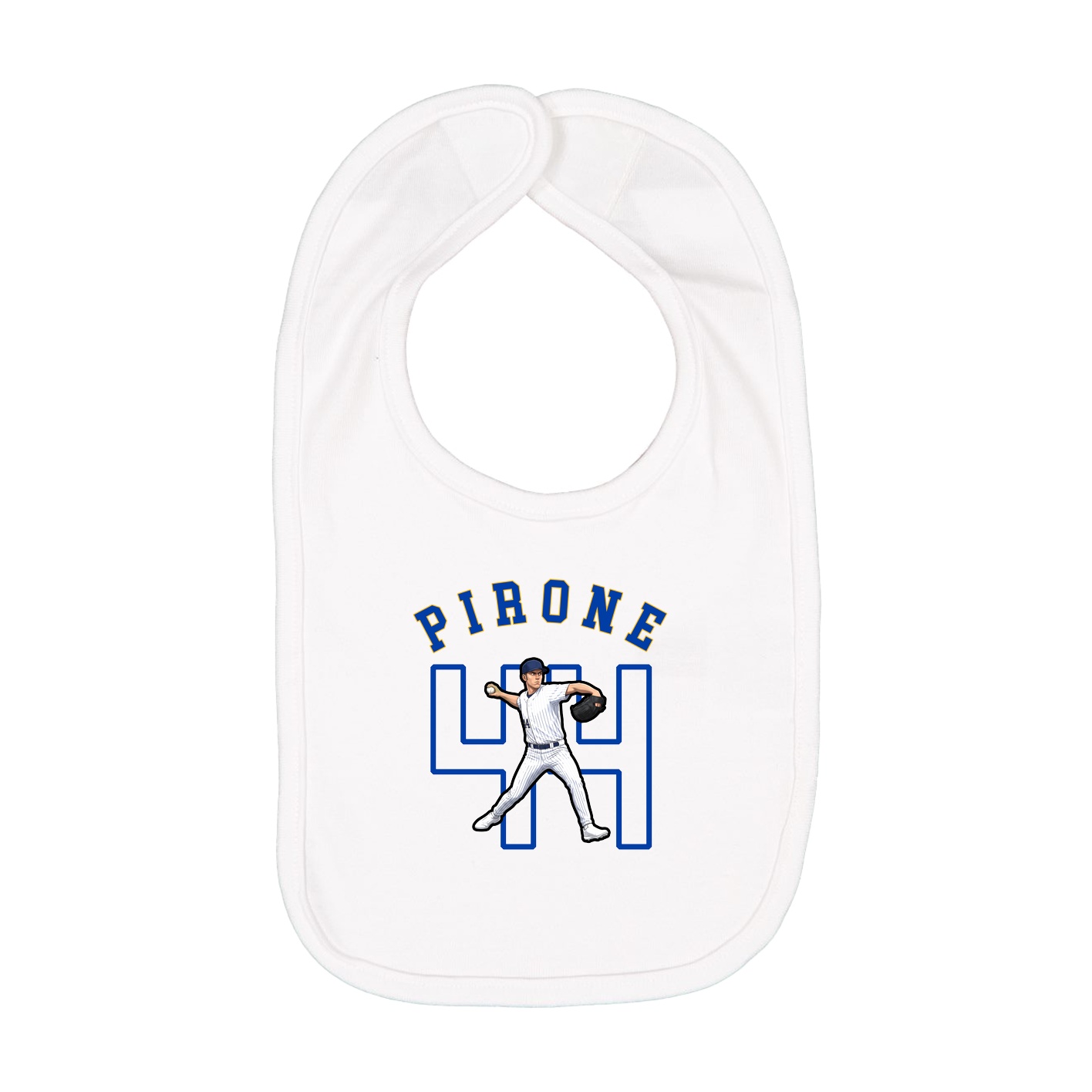 Infant Bib — Shirsey Arch in White