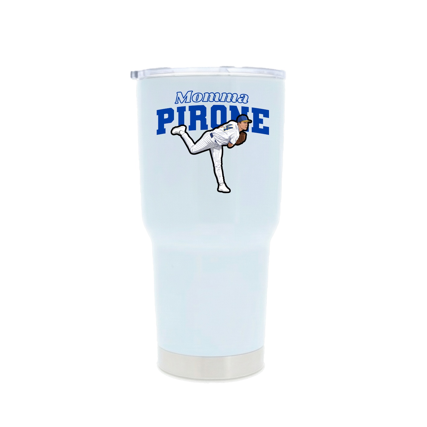 30oz Stainless Steel Tumbler — Mothers Day Block in White