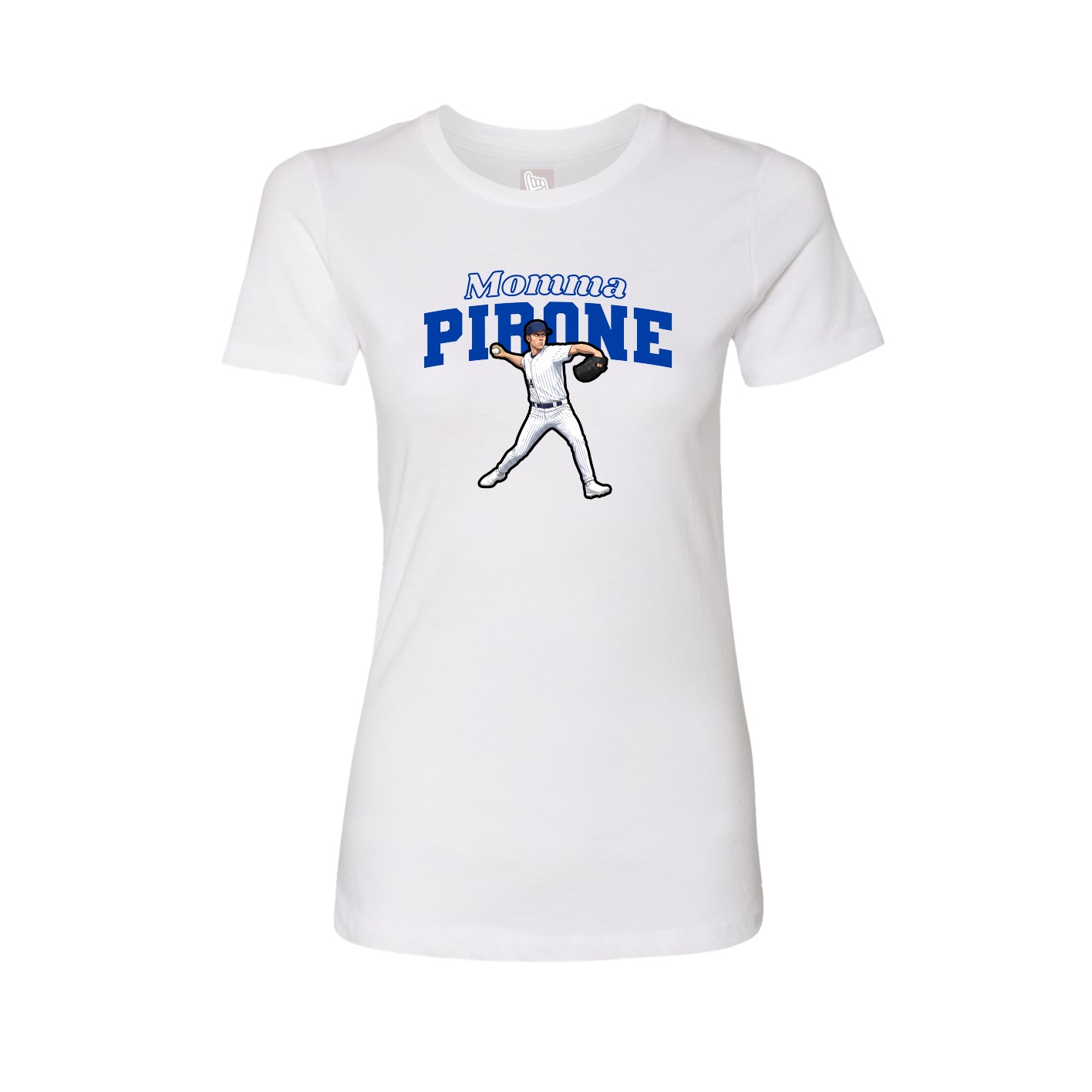Womens Tee — Mothers Day Block in White
