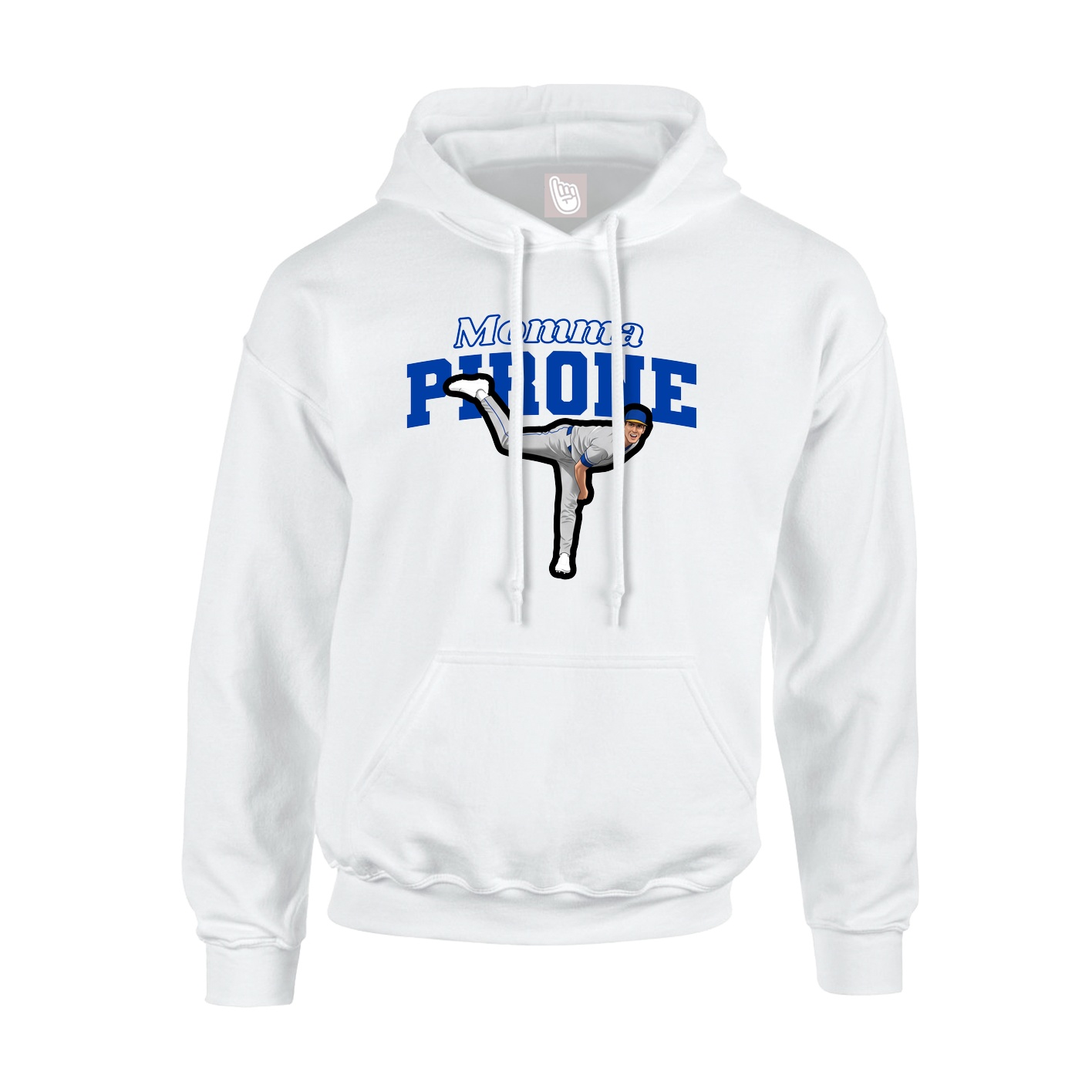 Youth Hoodie — Mothers Day Block in White