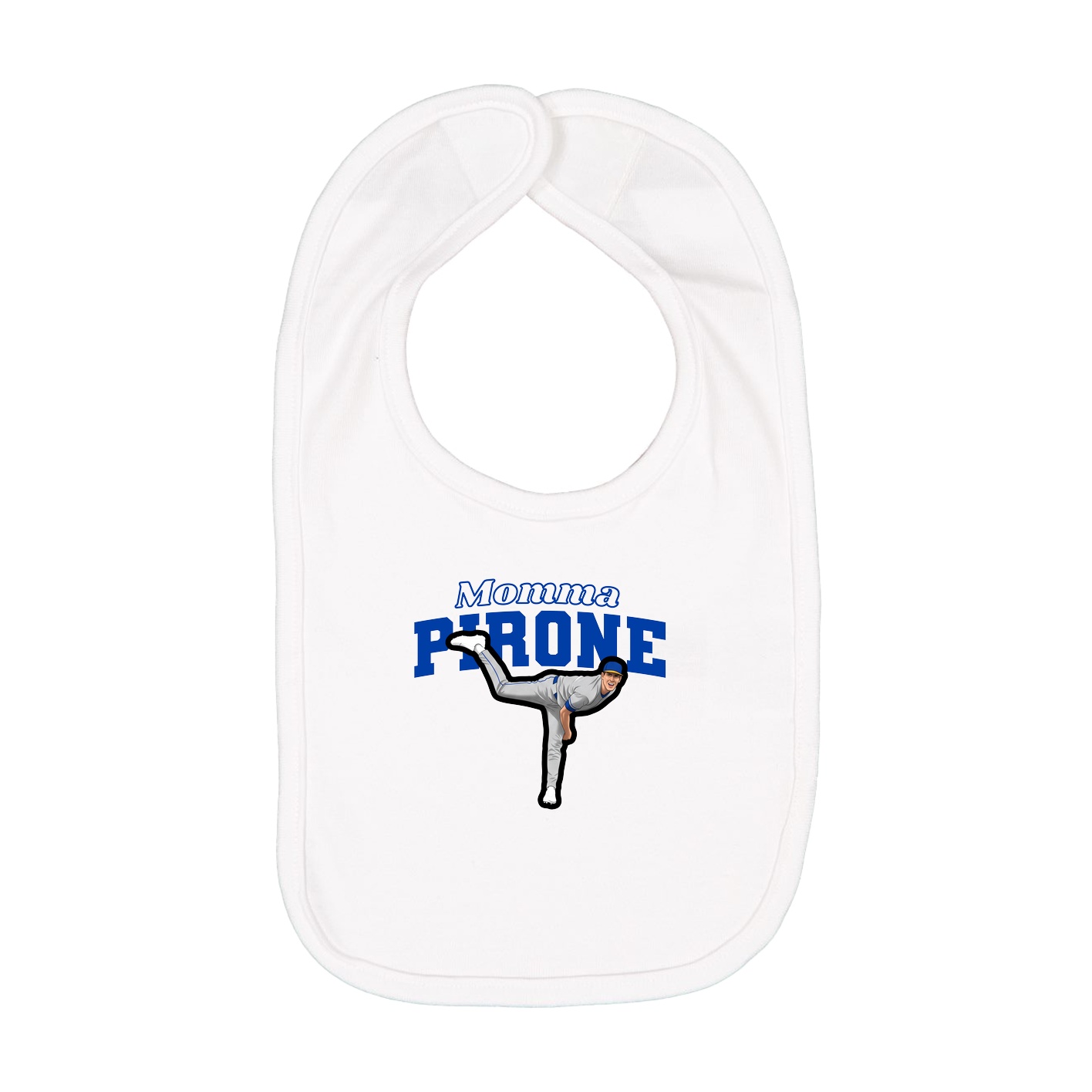 Infant Bib — Mothers Day Block in White