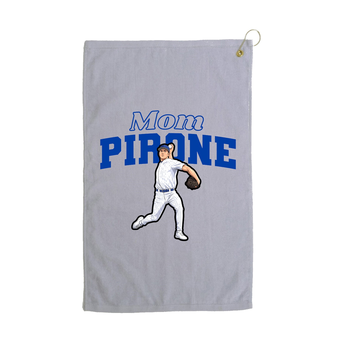 Golf Towel — Mothers Day Block in Grey