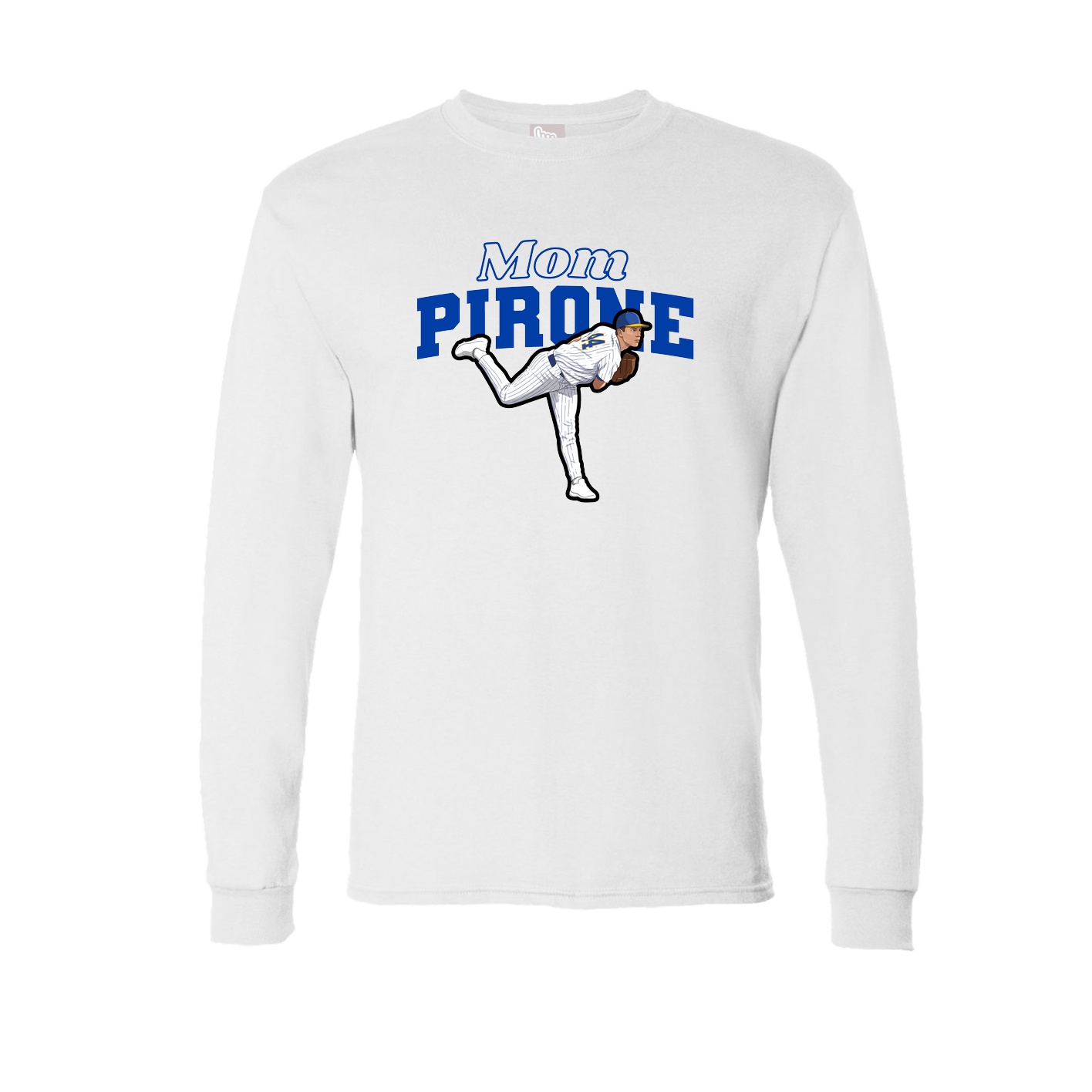 Long Sleeve Tee — Mothers Day Block in White
