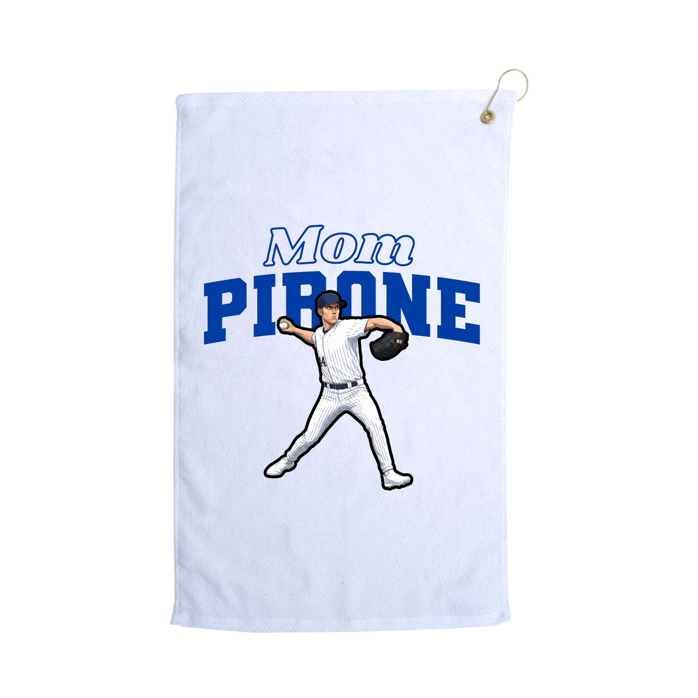Golf Towel — Mothers Day Block in White