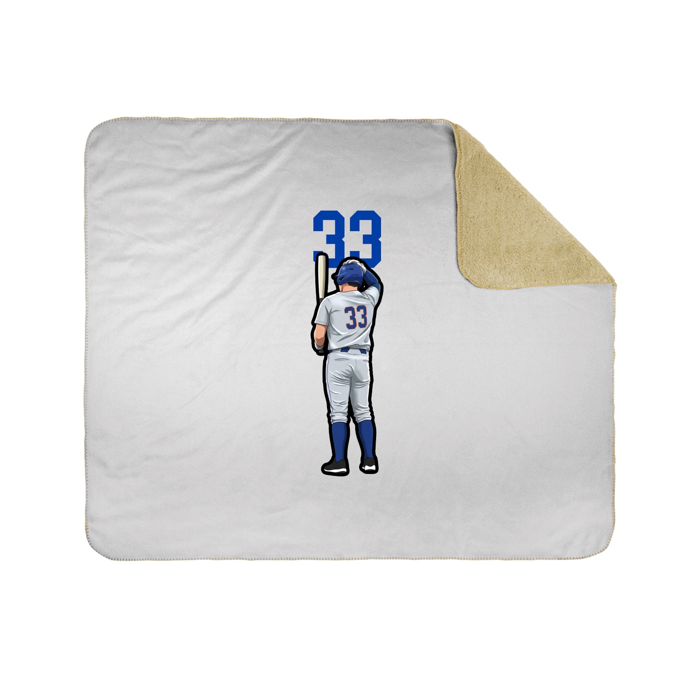 Throw Blanket — Number Top in White