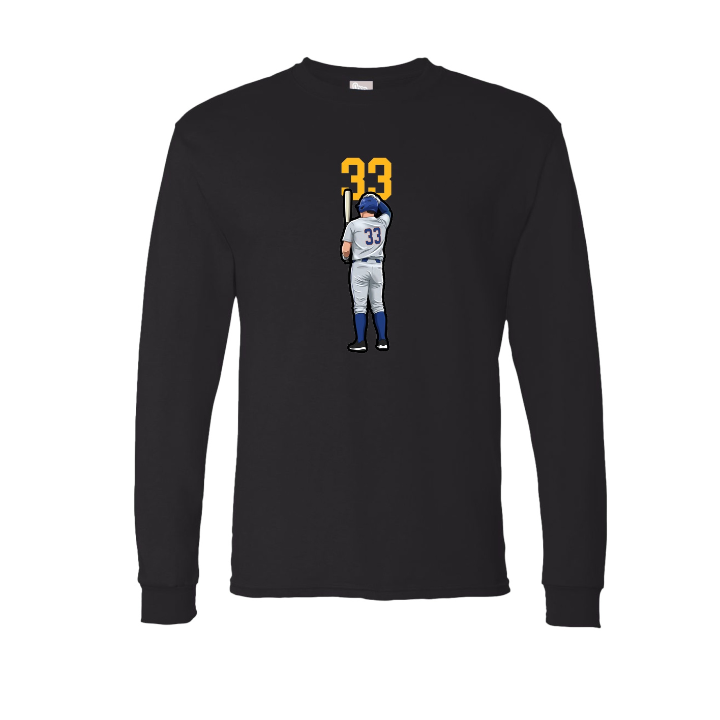 Long Sleeve Tee — Number Top in Black