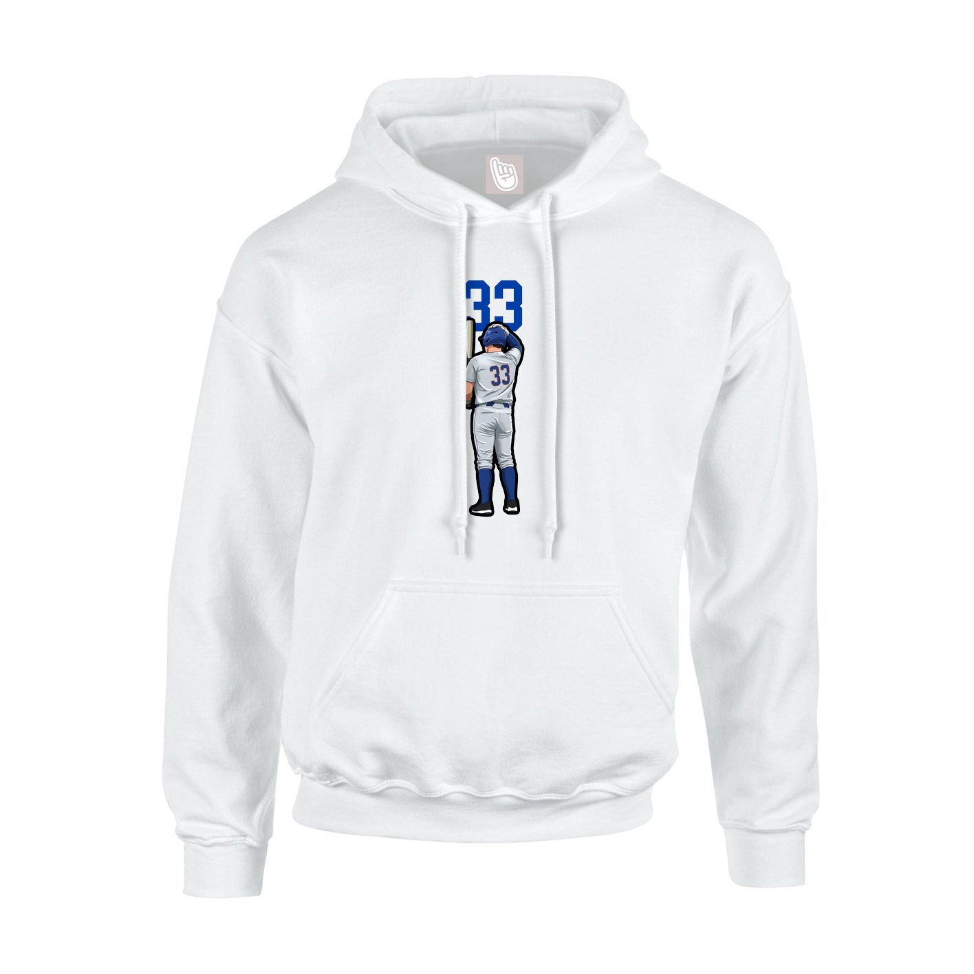 Hoodie — Number Top in White