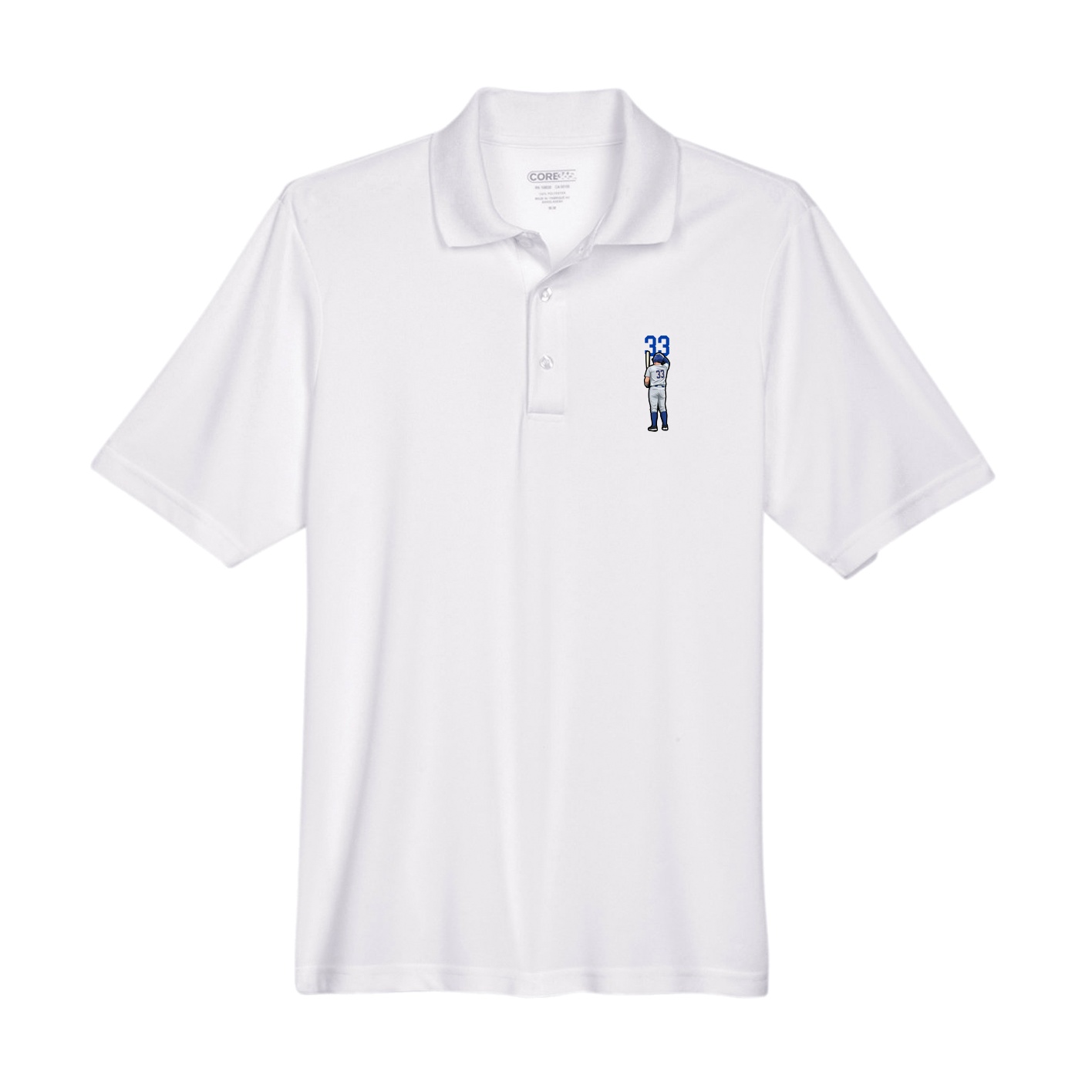 Performance Polo — Number Top in White
