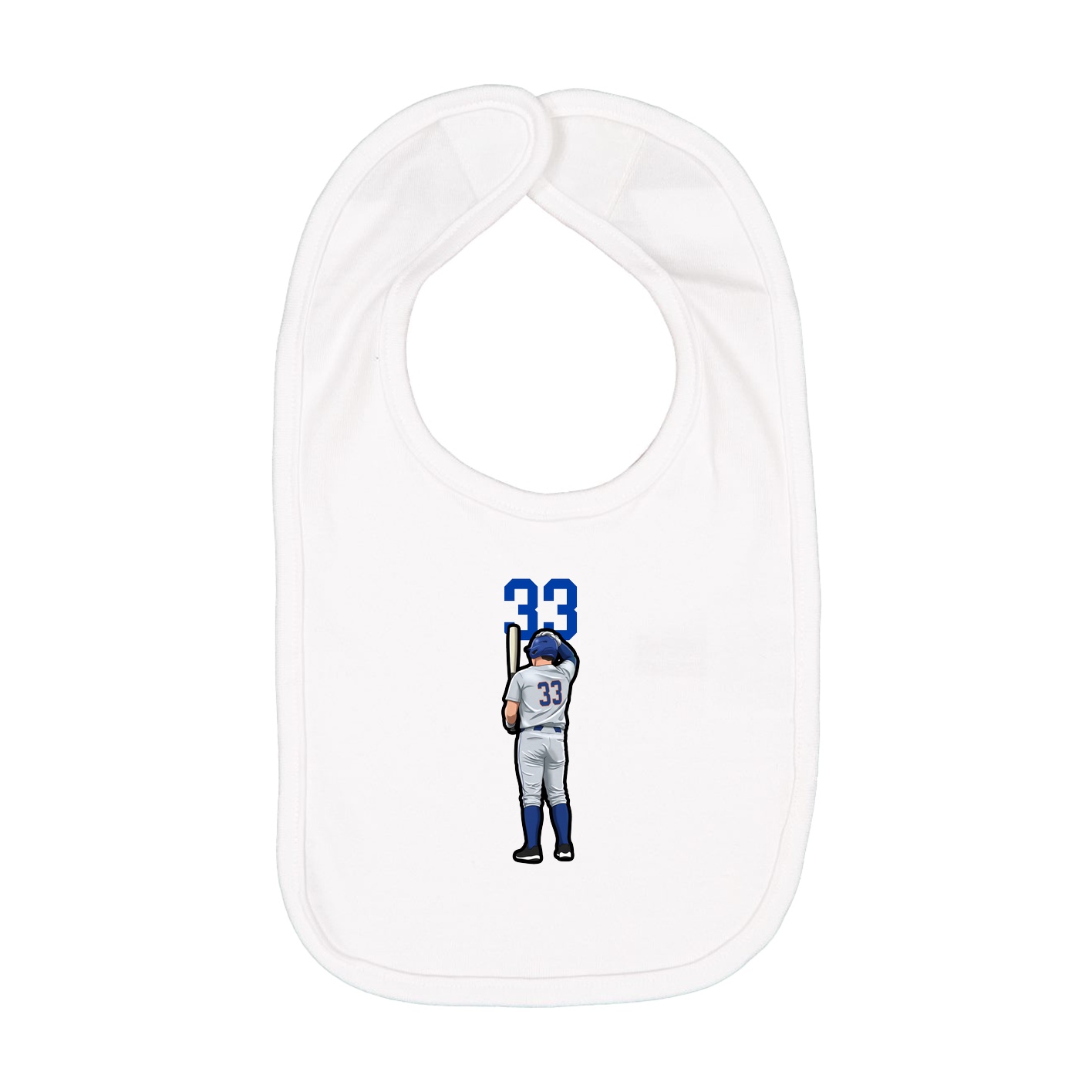 Infant Bib — Number Top in White