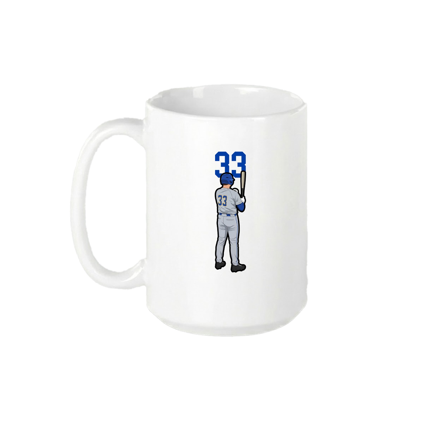 15oz Coffee Mug — Number Top in White