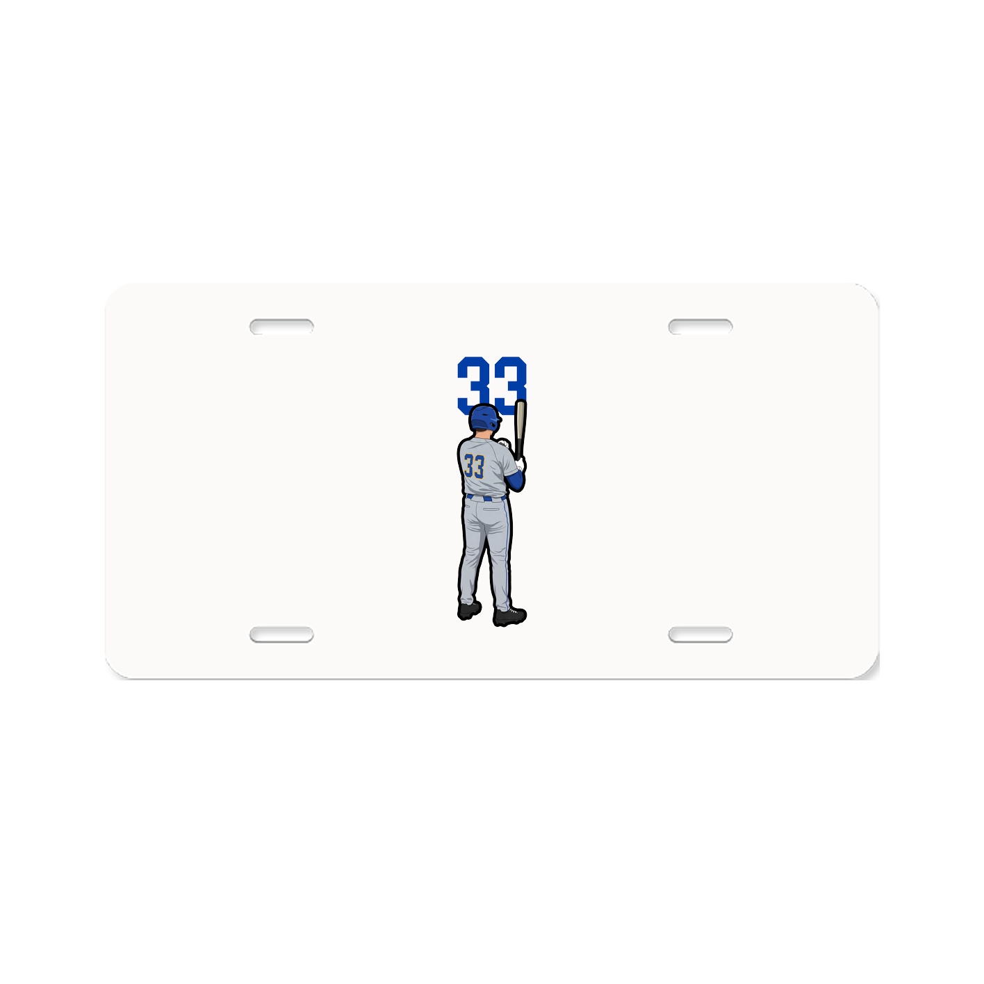 License Plate — Number Top in Classic