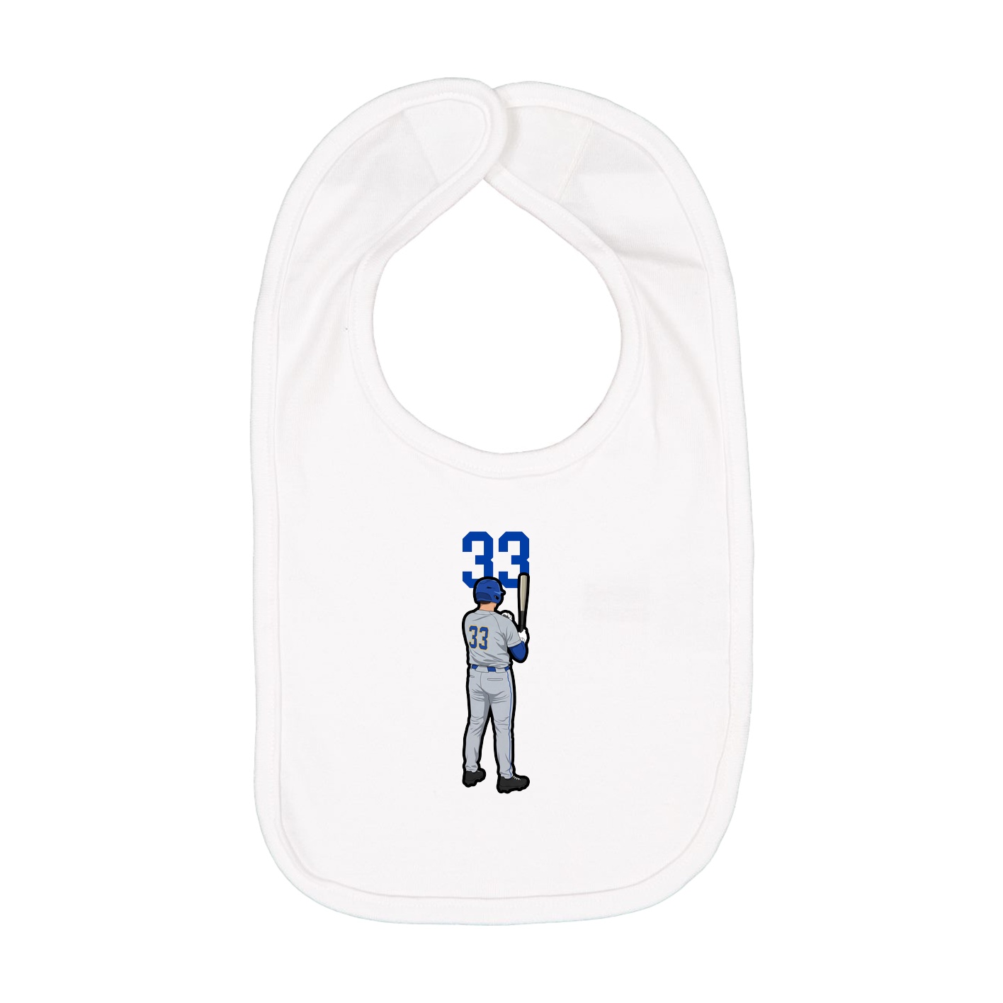 Infant Bib — Number Top in White