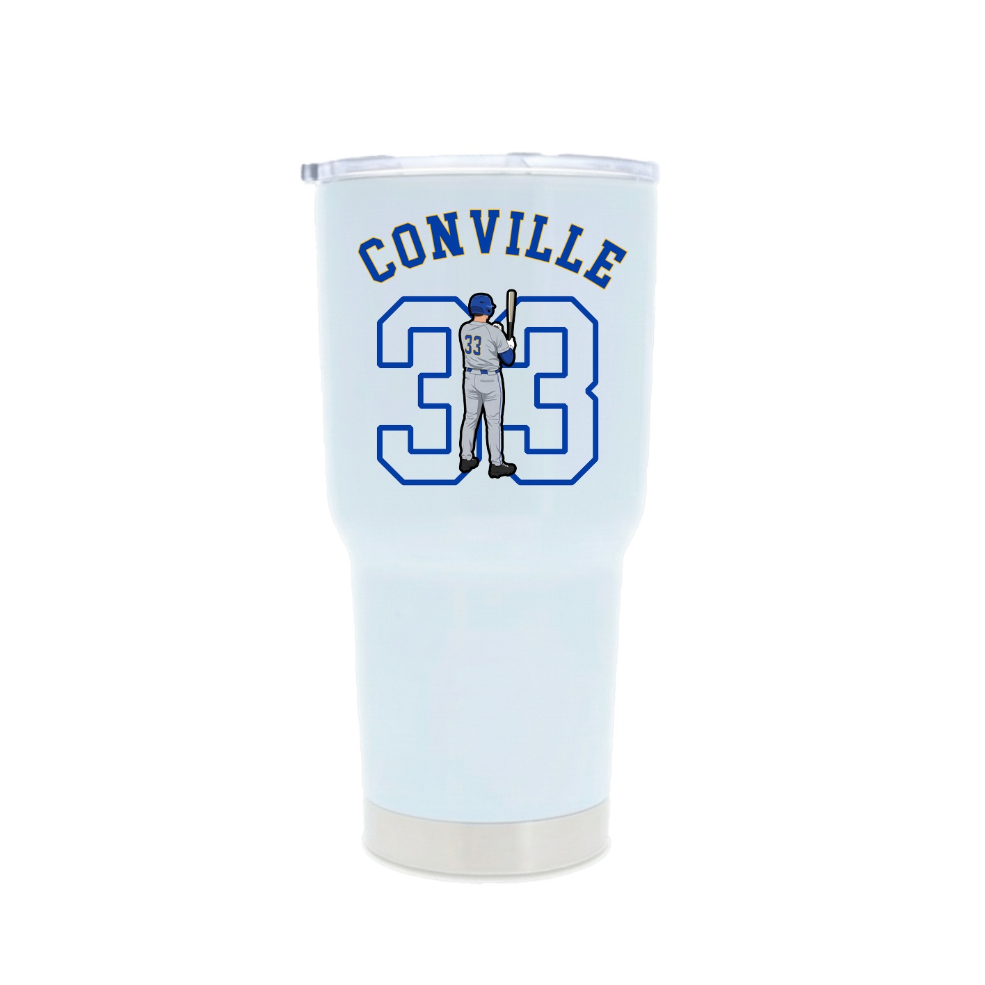 30oz Stainless Steel Tumbler — Shirsey Arch in White