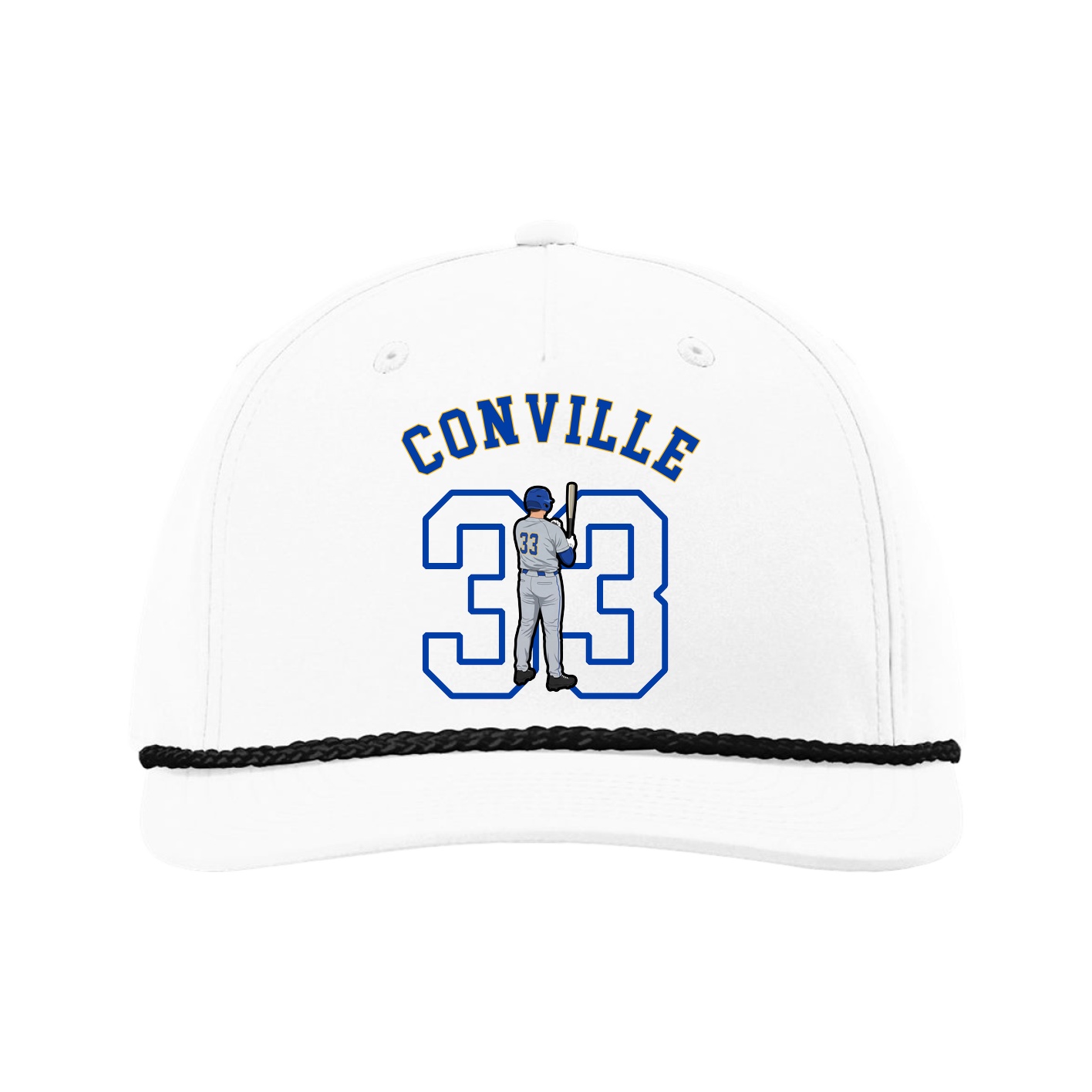 Five-Panel Classic Rope Cap — Shirsey Arch in White