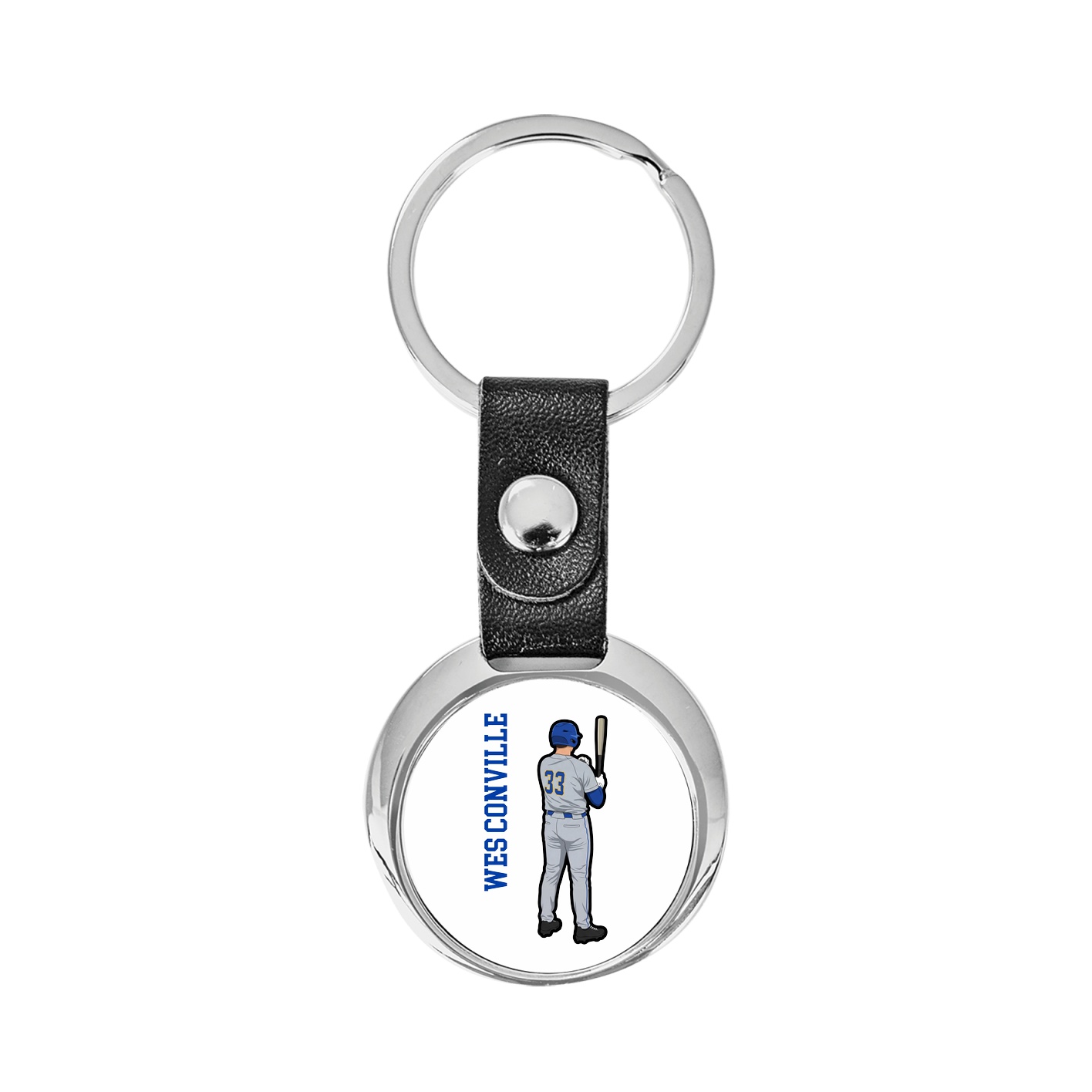 Key Chain — Name Vertical in Classic