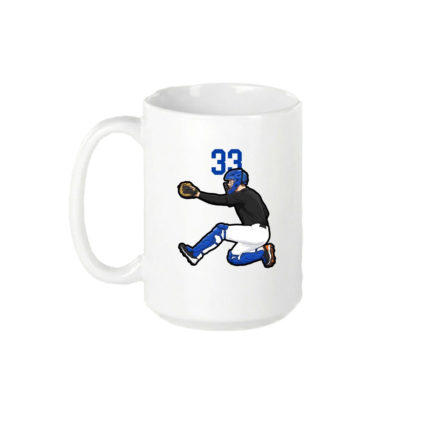 15oz Coffee Mug — Number Top in White
