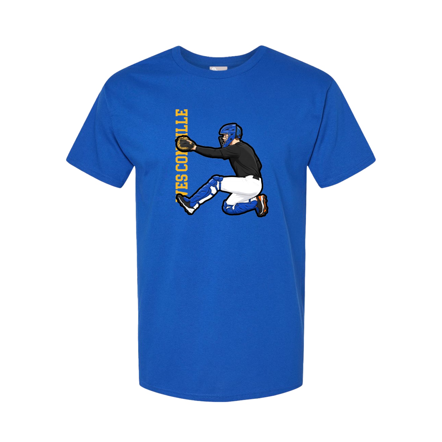 Youth Tee — Name Vertical in Royal